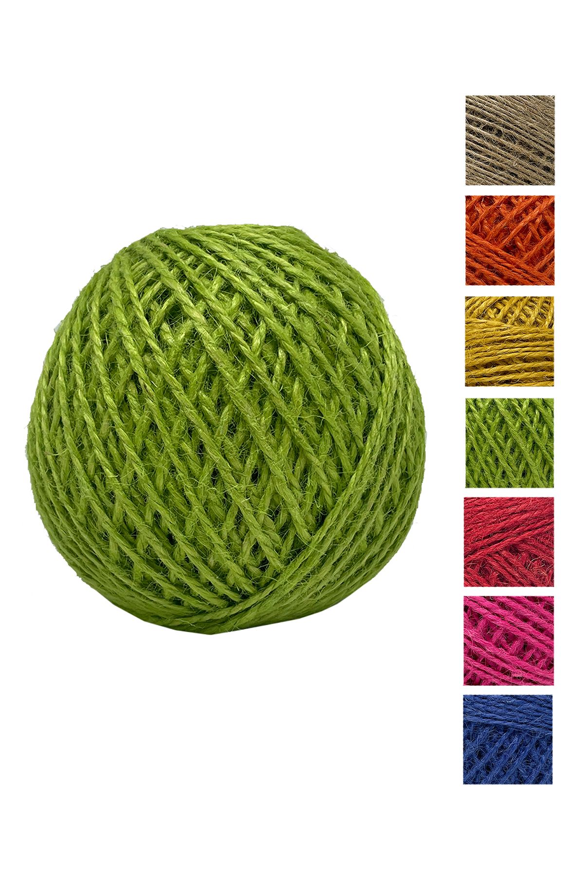 vollen yarn Jüt İpi, Hasır Ipi, Çuval Ipi, Kırnap Ipi, Süsleme Ipi Kendir Ipi 100 Gr 100 metre
