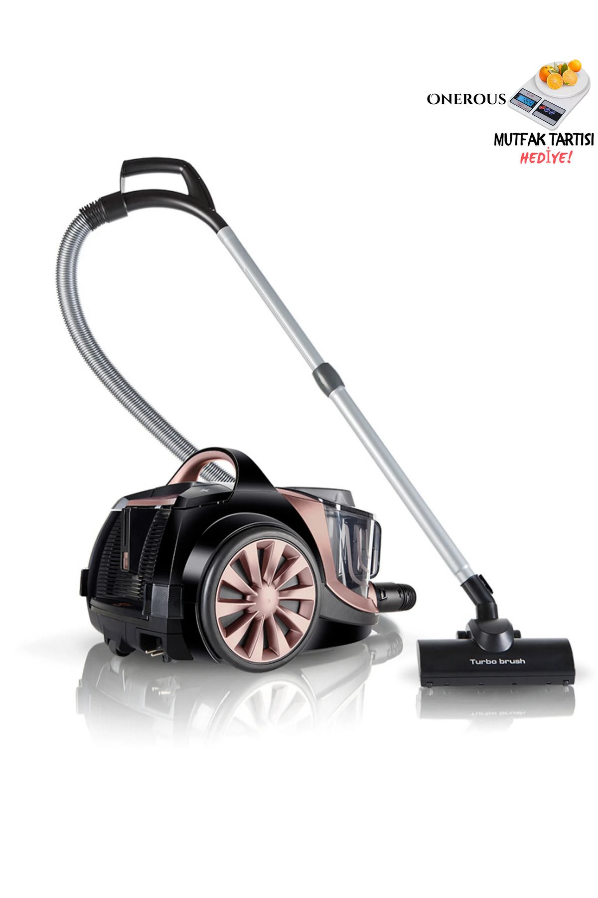 Arnica Tesla Premium Rose Ultra Sessiz Elektrikli Süpürge 750 Watt Ledli