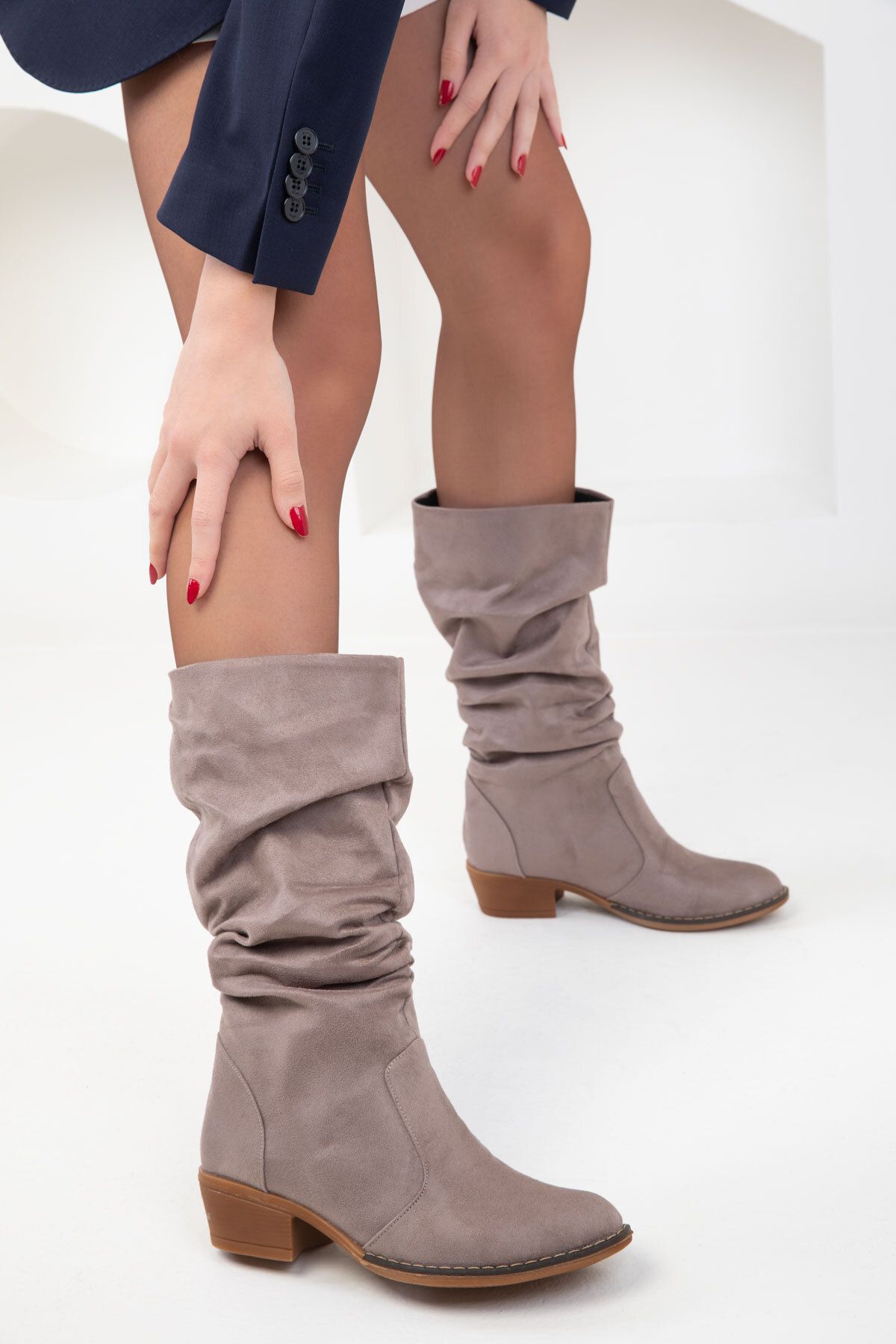 SOHO Vizon Süet-Vizon Kadın Bot & Bootie 15331