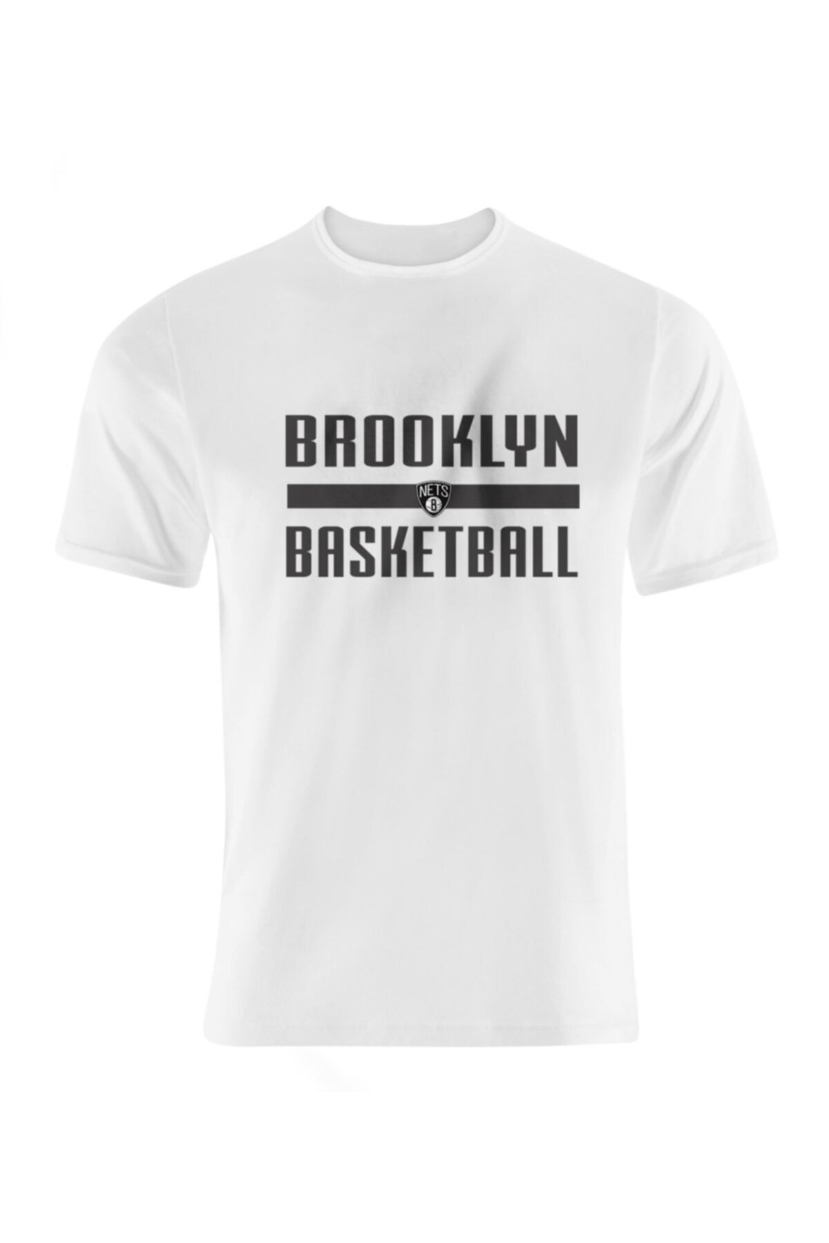 Usateamfans Erkek Beyaz Brooklyn Basketball Tshirt