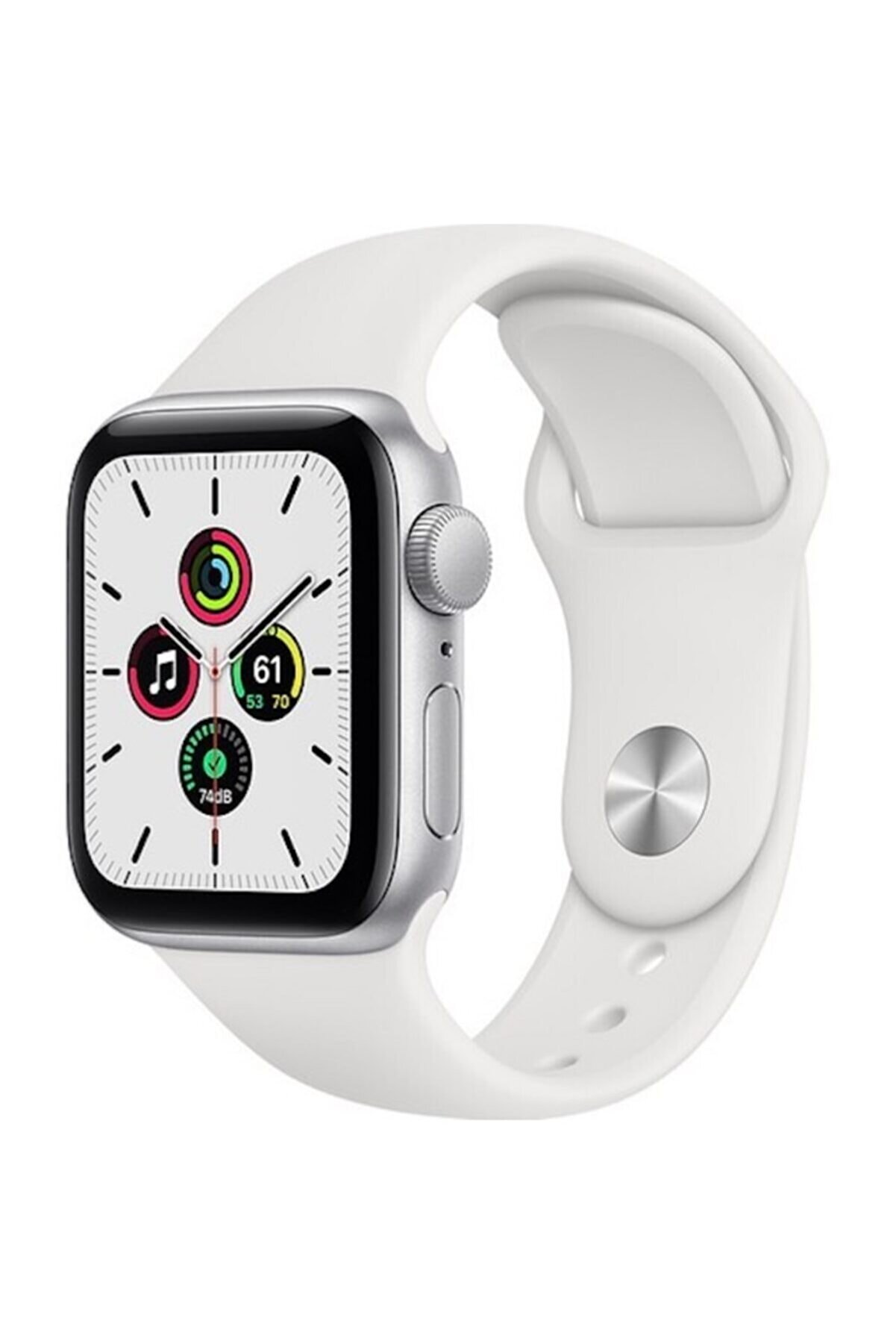 Apple Watch Se Gps 44 Mm Gümüş Rengi Alüminyum Kasa Ve Beyaz Spor Kordon