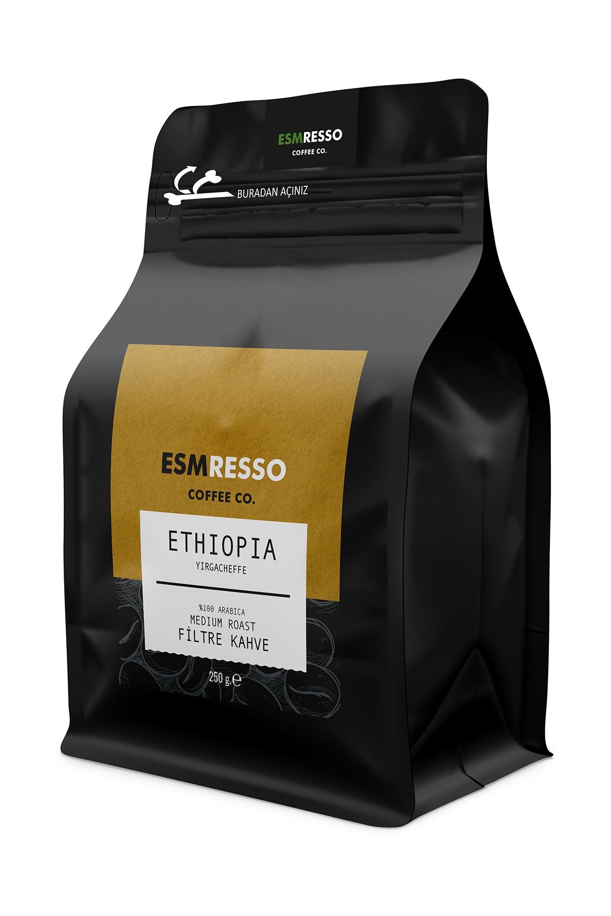 Esmresso Ethiopia Filtre Kahve Öğütülmüş Filtre Kahve 250 G