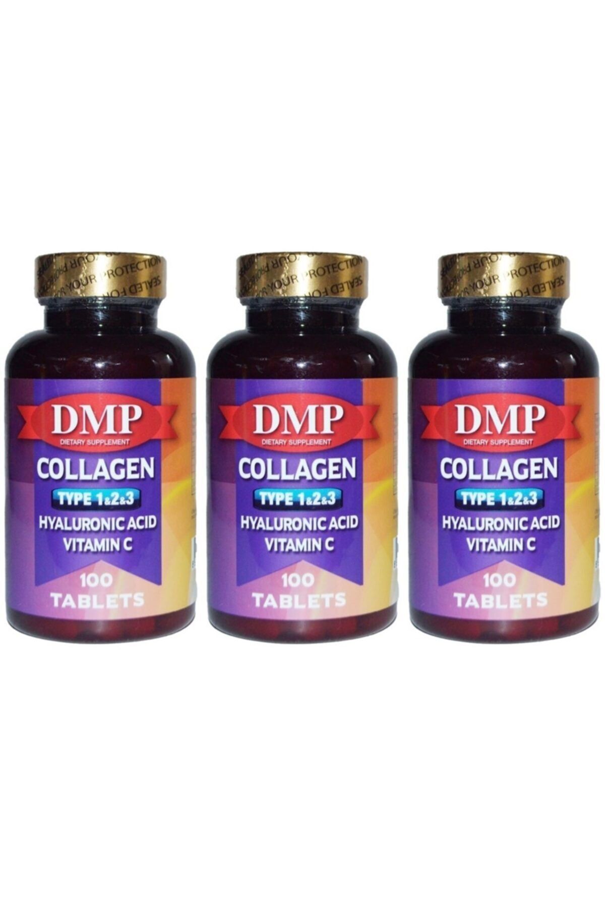 DMP Collagen (KOLAJEN) Tip 1-2-3 Hyaluronic Acid Vitamin C 3 Kutu 300 Tablet