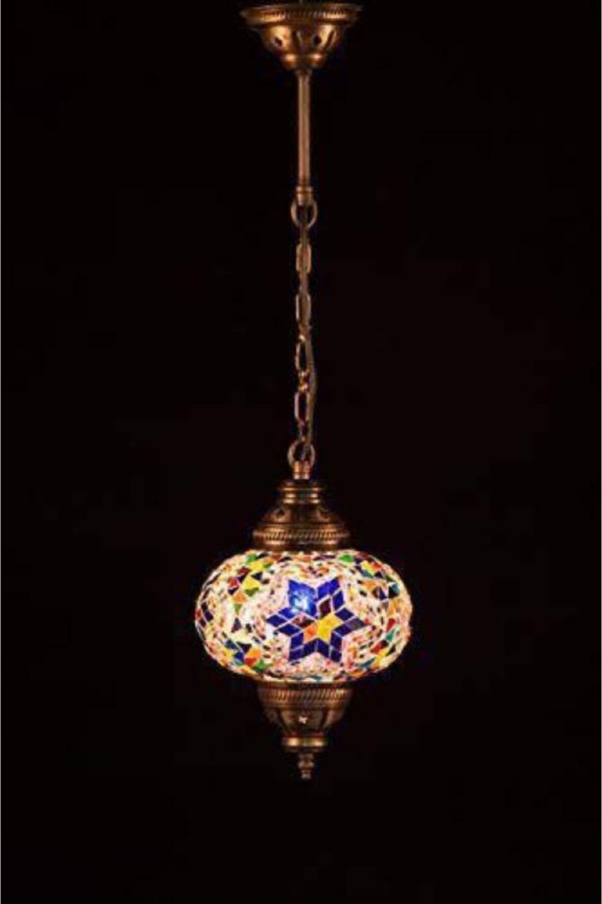 BotigaHome Büyük Otantik Tavan Sarkıt Avize Mozaik Lamba Gece Lambası