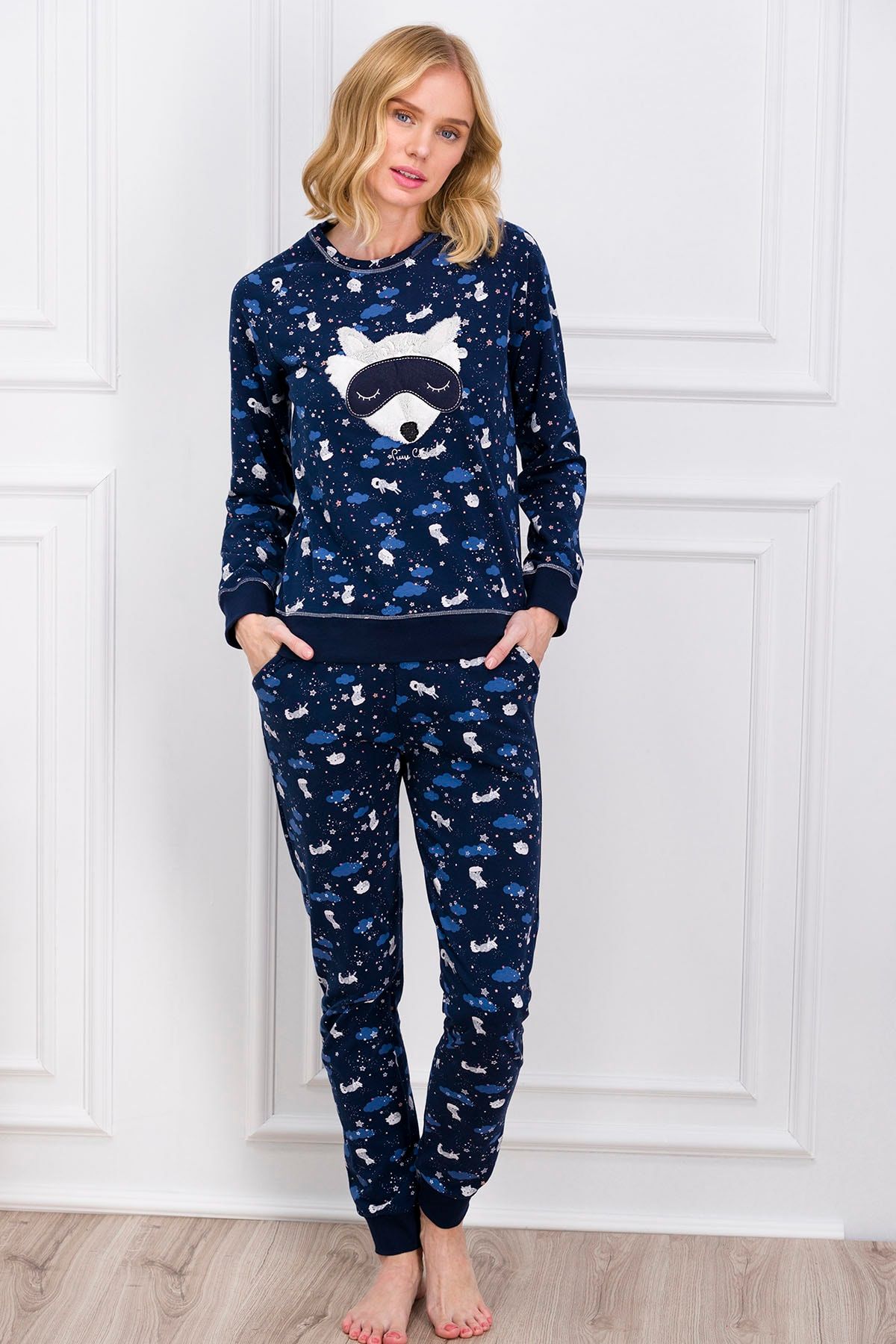 Pierre Cardin Kadın Lacivert Pijama Takımı