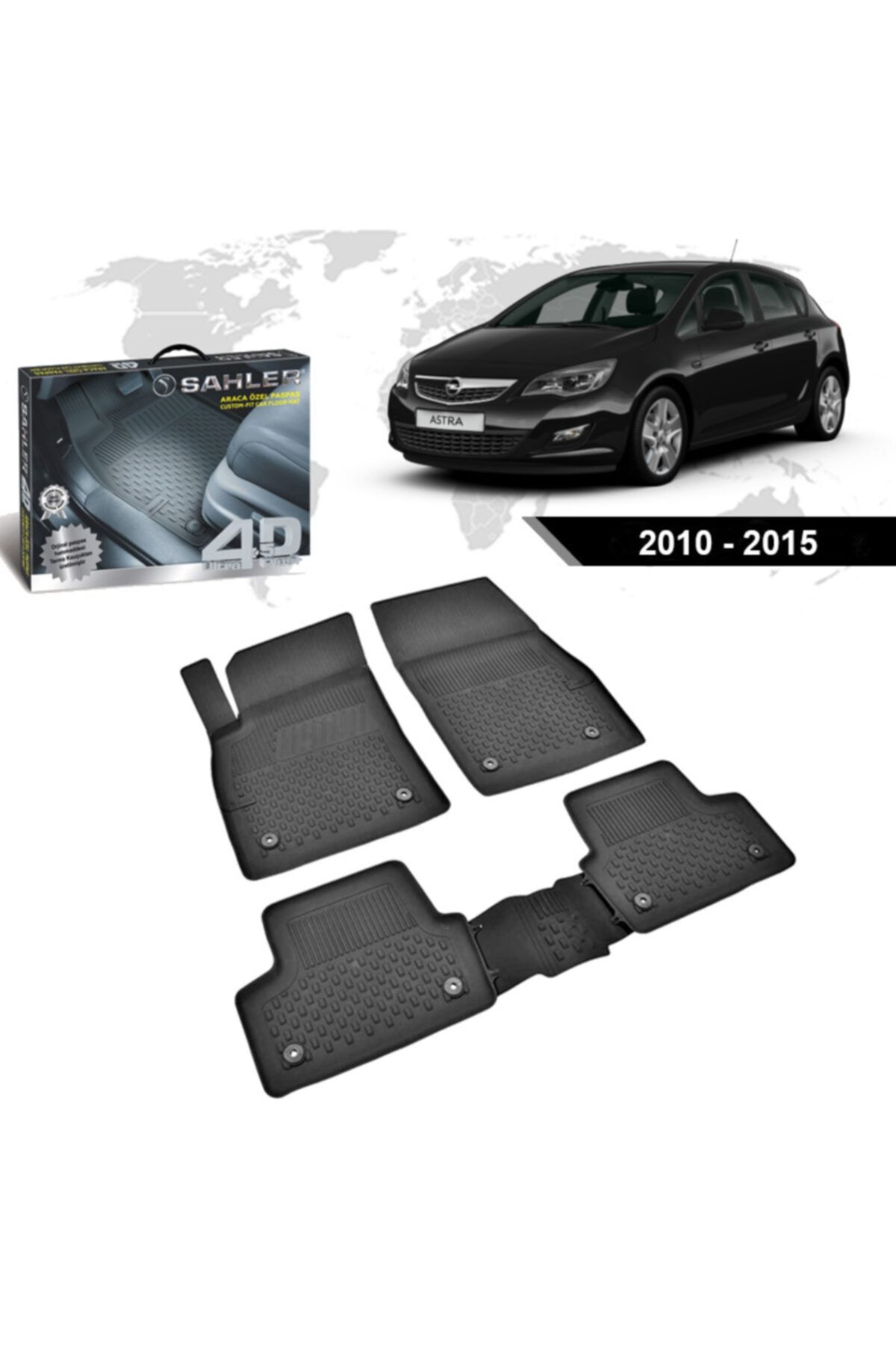 Sahler Opel Astra J 2010 - 2015 Arası 4.5d Havuzlu Paspas