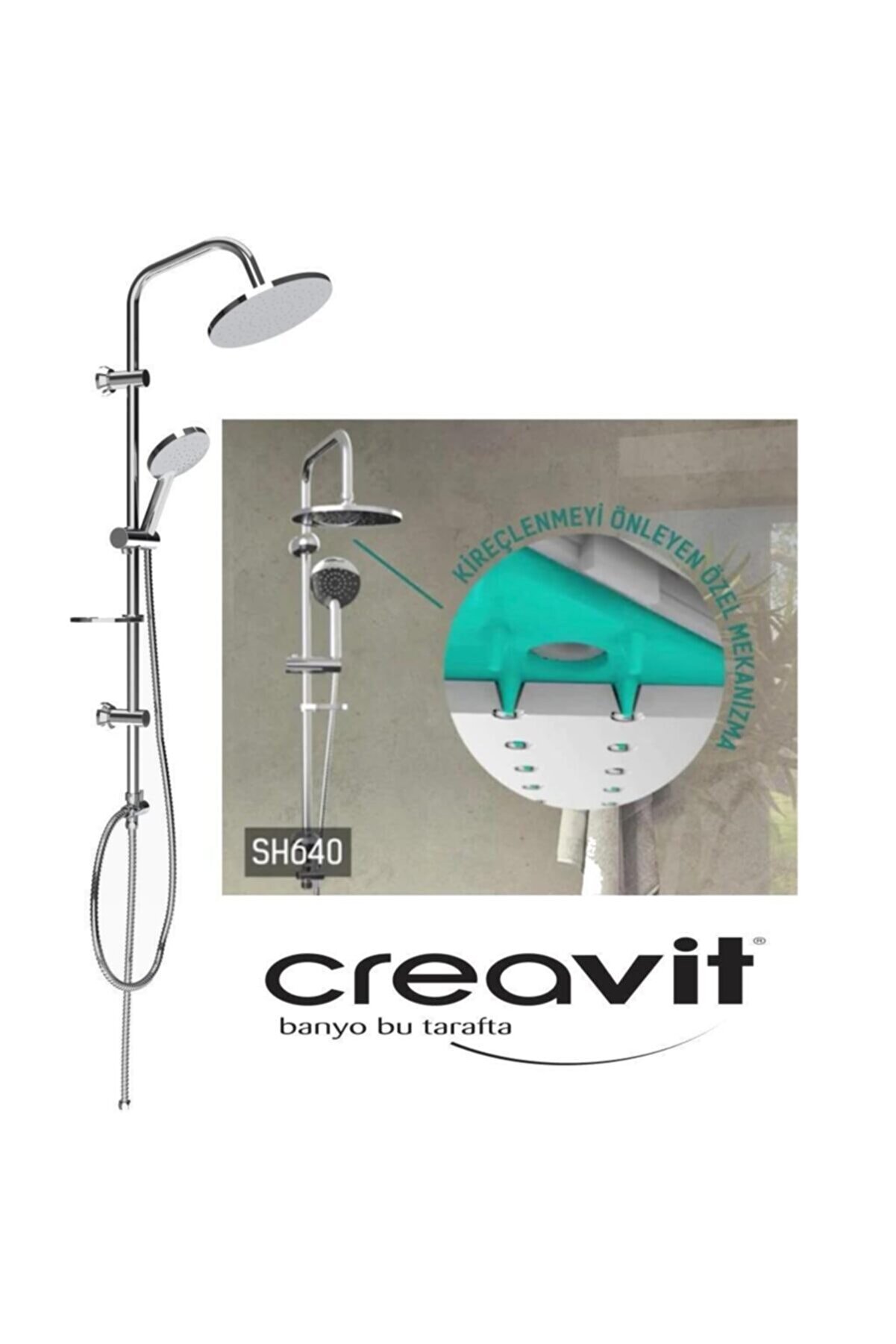 Creavit Sh640 Yağmurlama Robot Tepe Duş Başlığı Seti *ücretsiz Kargo*