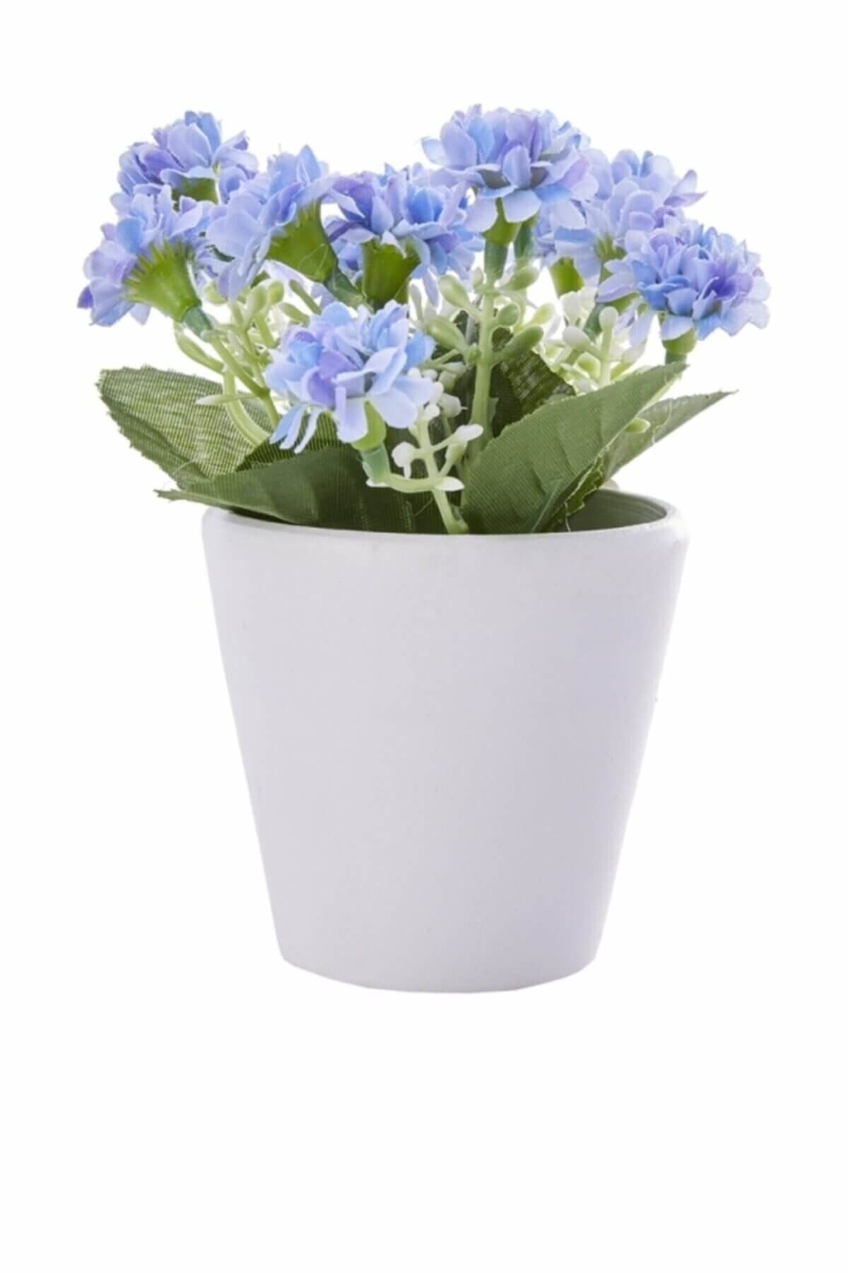 Karaca Home Blue Flowers Pot 15 cm