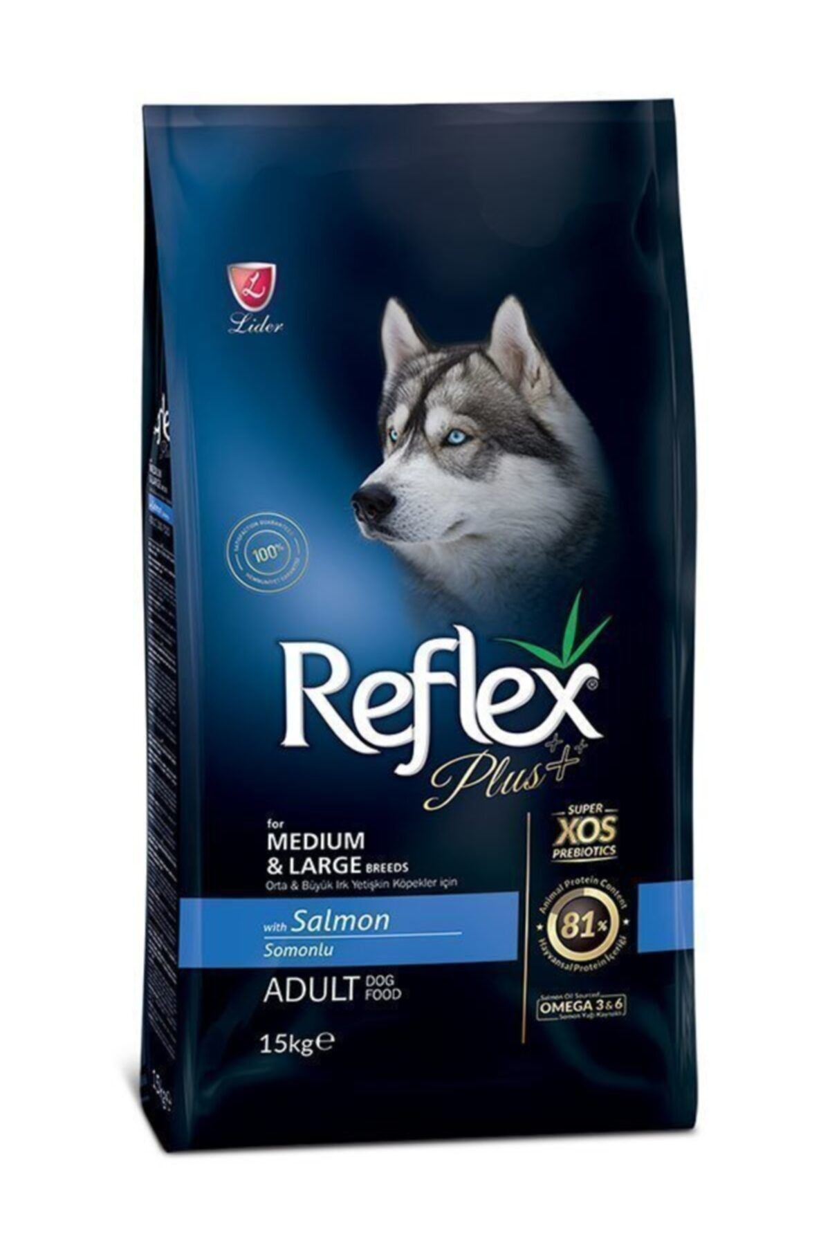 Reflex Plus Orta Ve Büyük Irk Somonlu Yetişkin Köpek Maması 15 kg