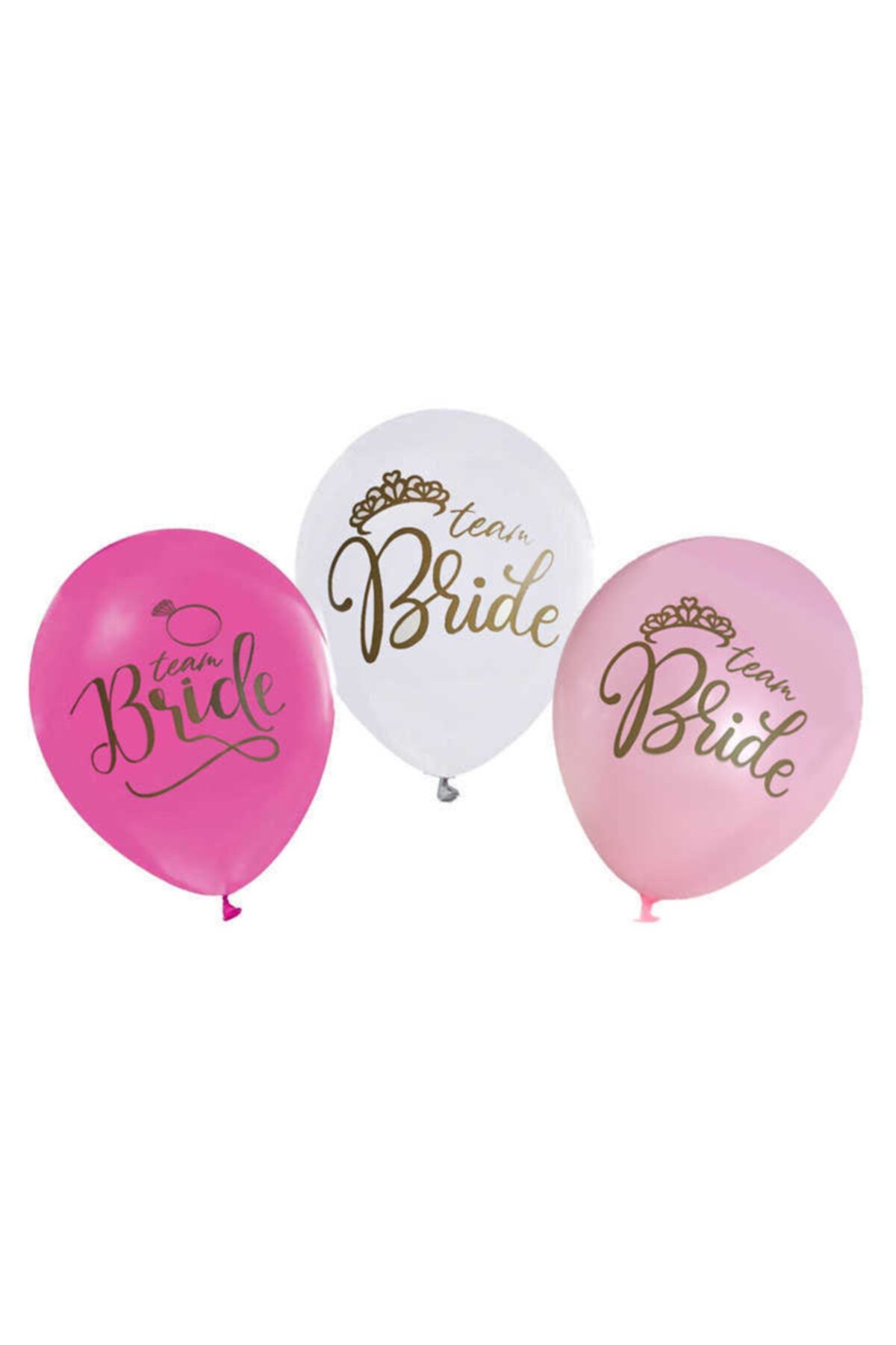 ELITETIME 20 Adet Balon Bride Yazılı Karışık Renk Parti Süsleme Malzemesi