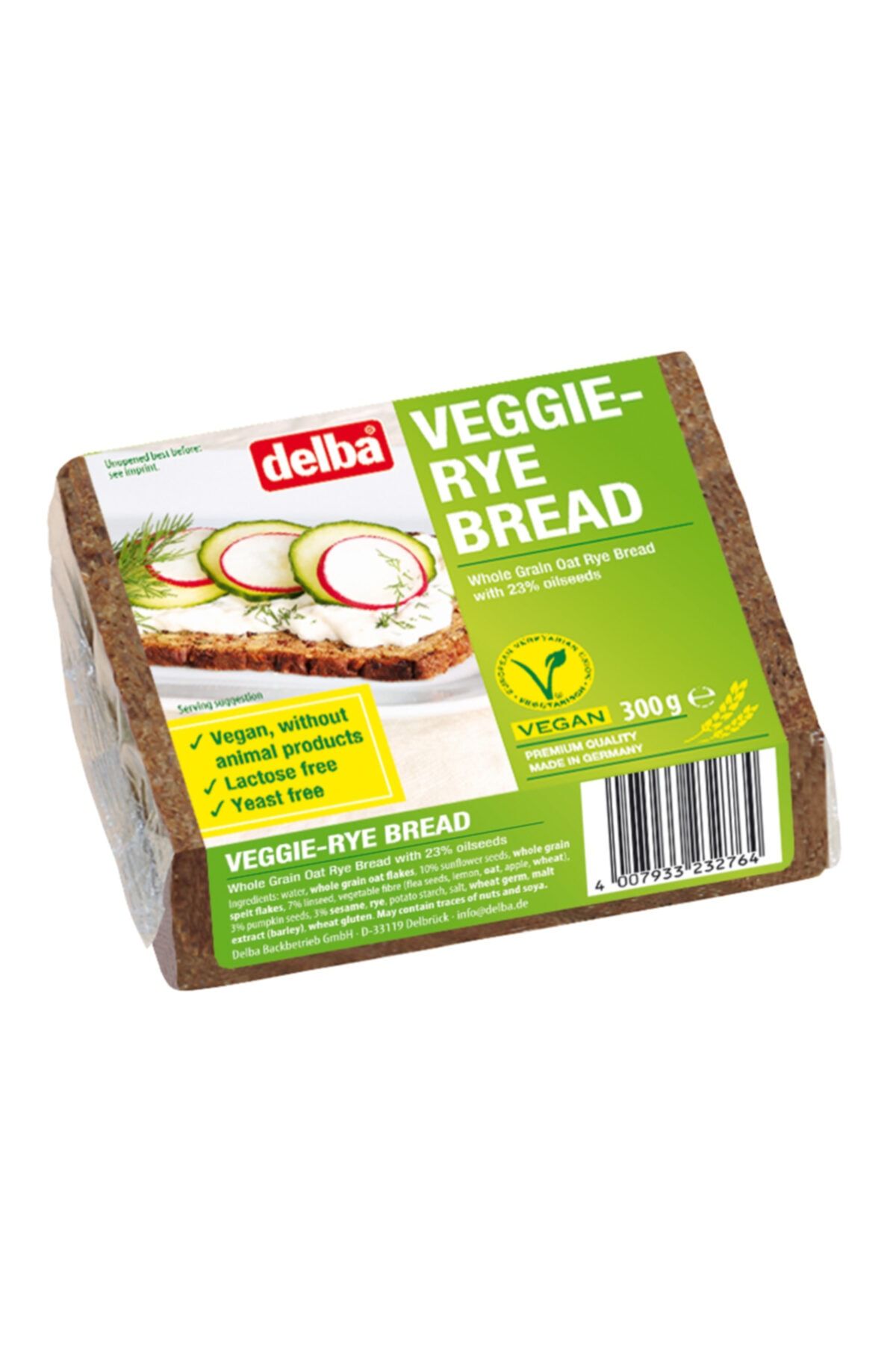 Delba Veggie / Vegan-çavdarlı Tam Tahıl 300 Gr