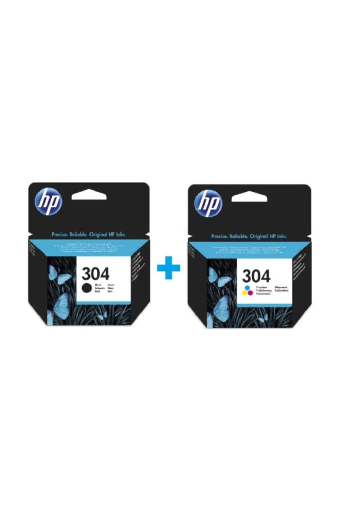 HP 304 Kartuş Siyah N9K06AE + HP 304 Renkli Kartuş N9K05AE Set