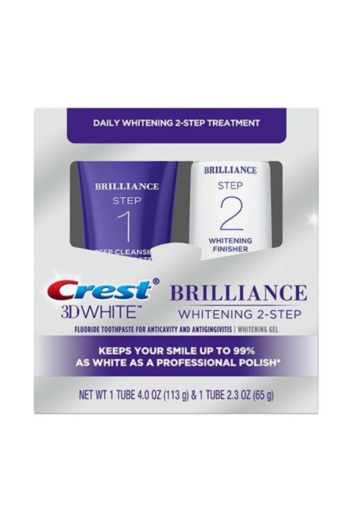 CREST 3d White Brilliance 2 Adımlı Beyazlatıcı Diş Macunu