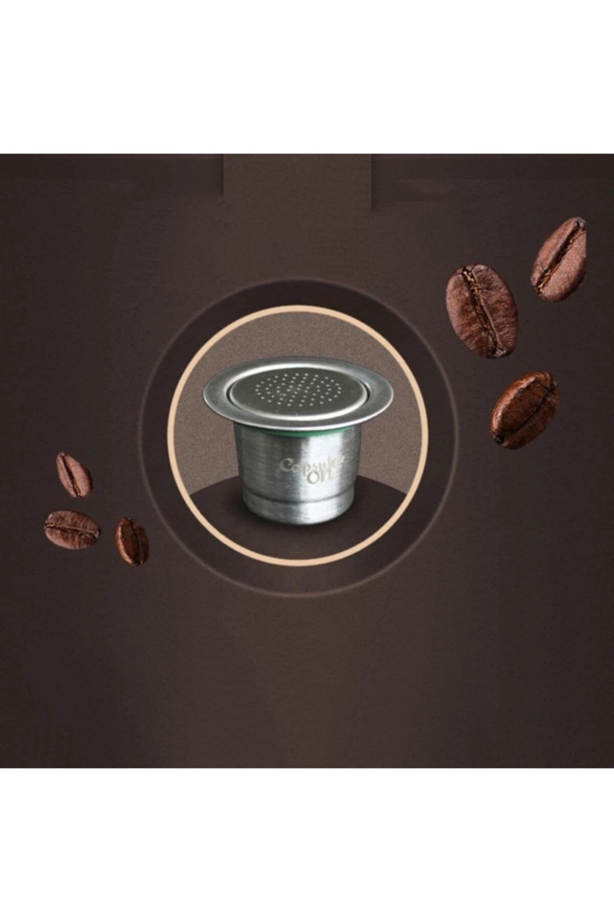 Nespresso Capsulone Paslanmaz Çelik Tekrar Doldurulabilir Kahve Kapsülü+100gr Kahve