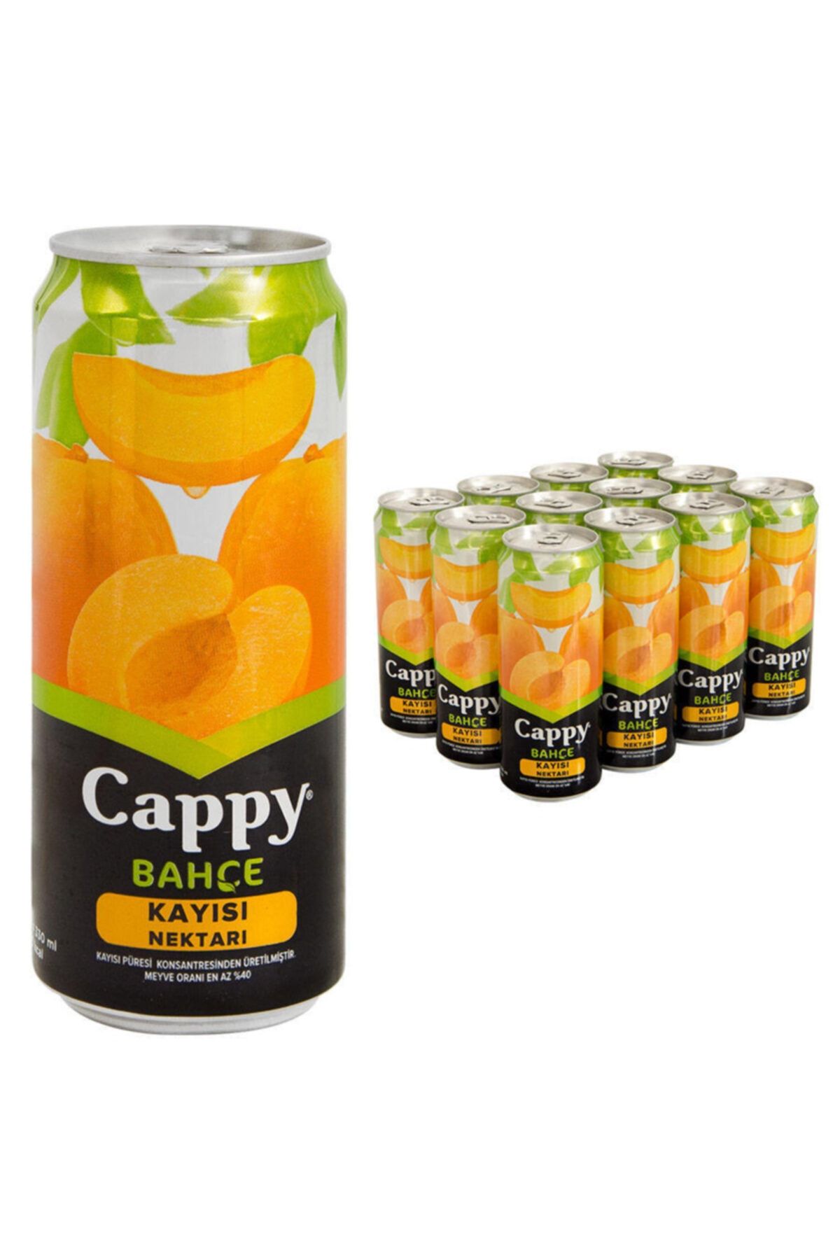 Cappy Meyve Suyu Kayısı Teneke Kutu 330 Ml 12'li Paket