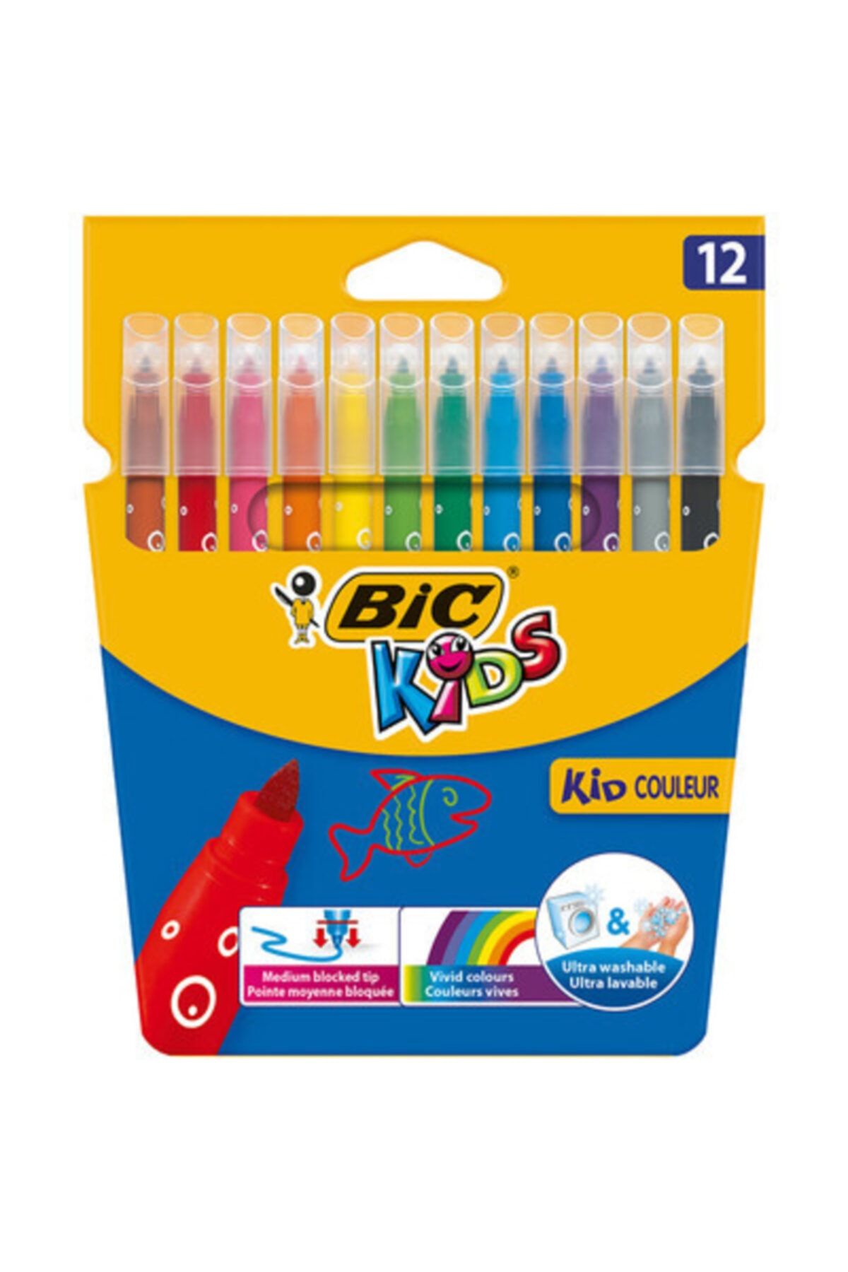 Bic Ultra Yıkanabilir Keçeli Kalem 12 Renk