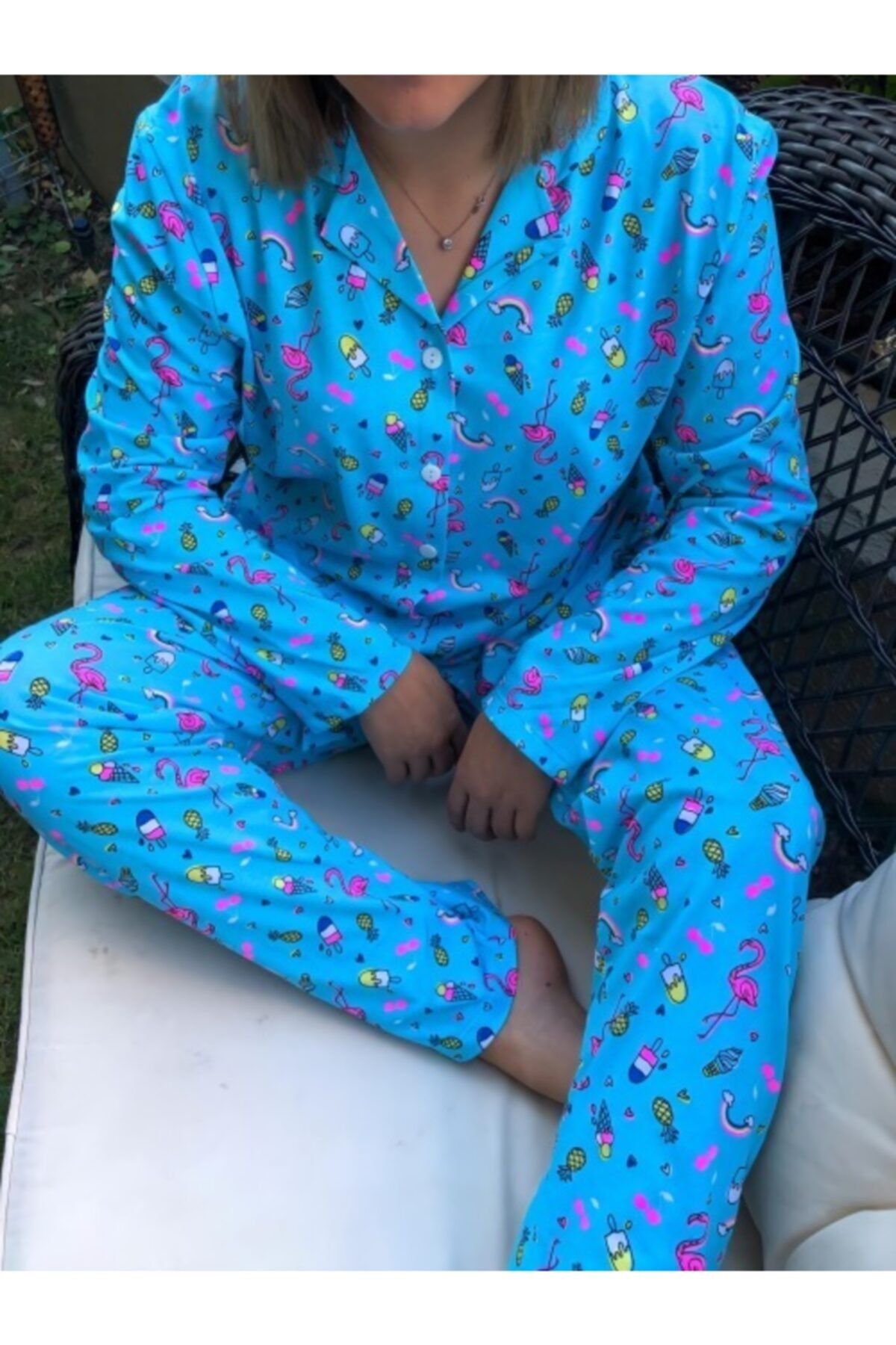 Şımarıkhome Kadın Mavi Pijama Takımı