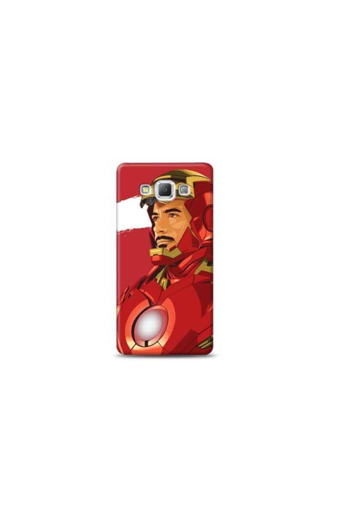 Kılıf Madeni Samsung Galaxy A7 Iron Man Tasarımlı Telefon Kılıf