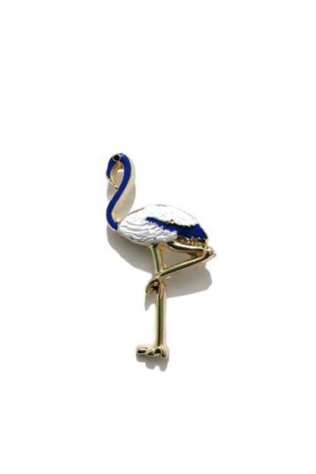 Şentürk aksesuar Unisex Altın Flamingo Broş Vintage