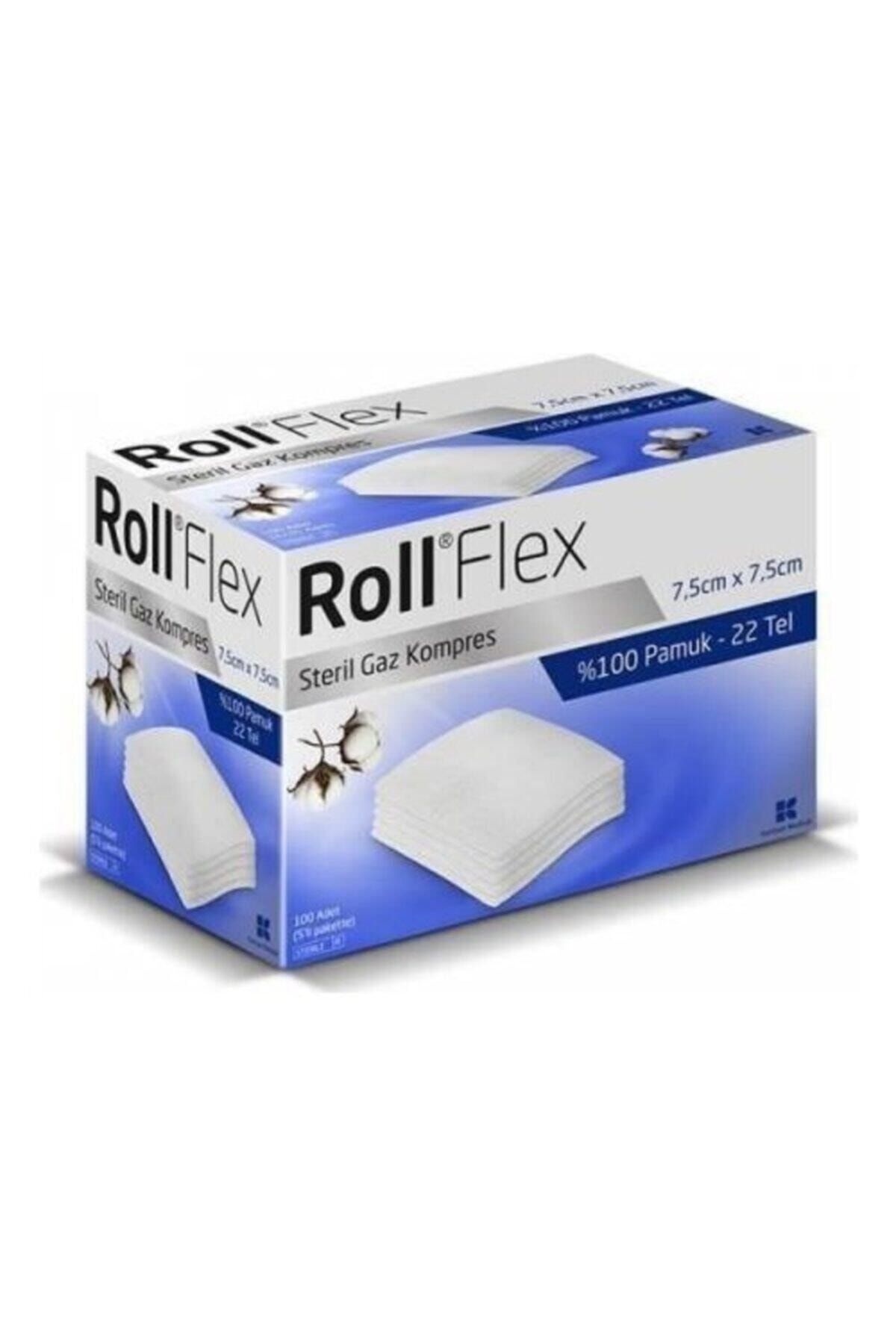 Roll Flex Steril Gaz Kompres, %100 Pamuk, 100'lü 5'li Paket