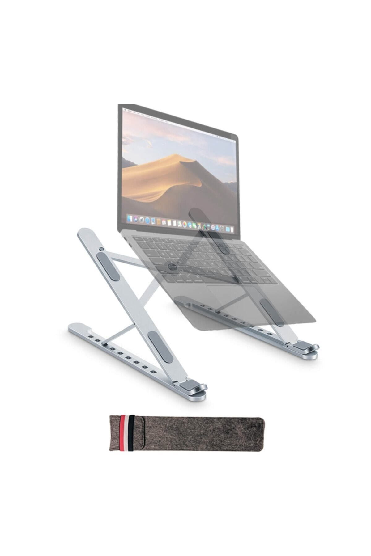 Genel Markalar Yeni Nesil Taşınabilir Laptop Macbook Ve Tablet Standı - Alüminyum - 17''e Kadar Uyumluluk