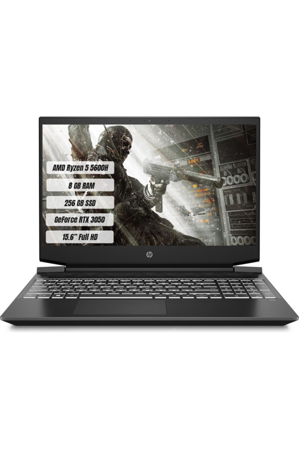 HP Pavilion Gaming Laptop 15-ec2023nt Amd Ryzen5 5600h 8 Gb 256 Gb Ssd Rtx 3050 Dos 15,6 Fhd 434l8ea