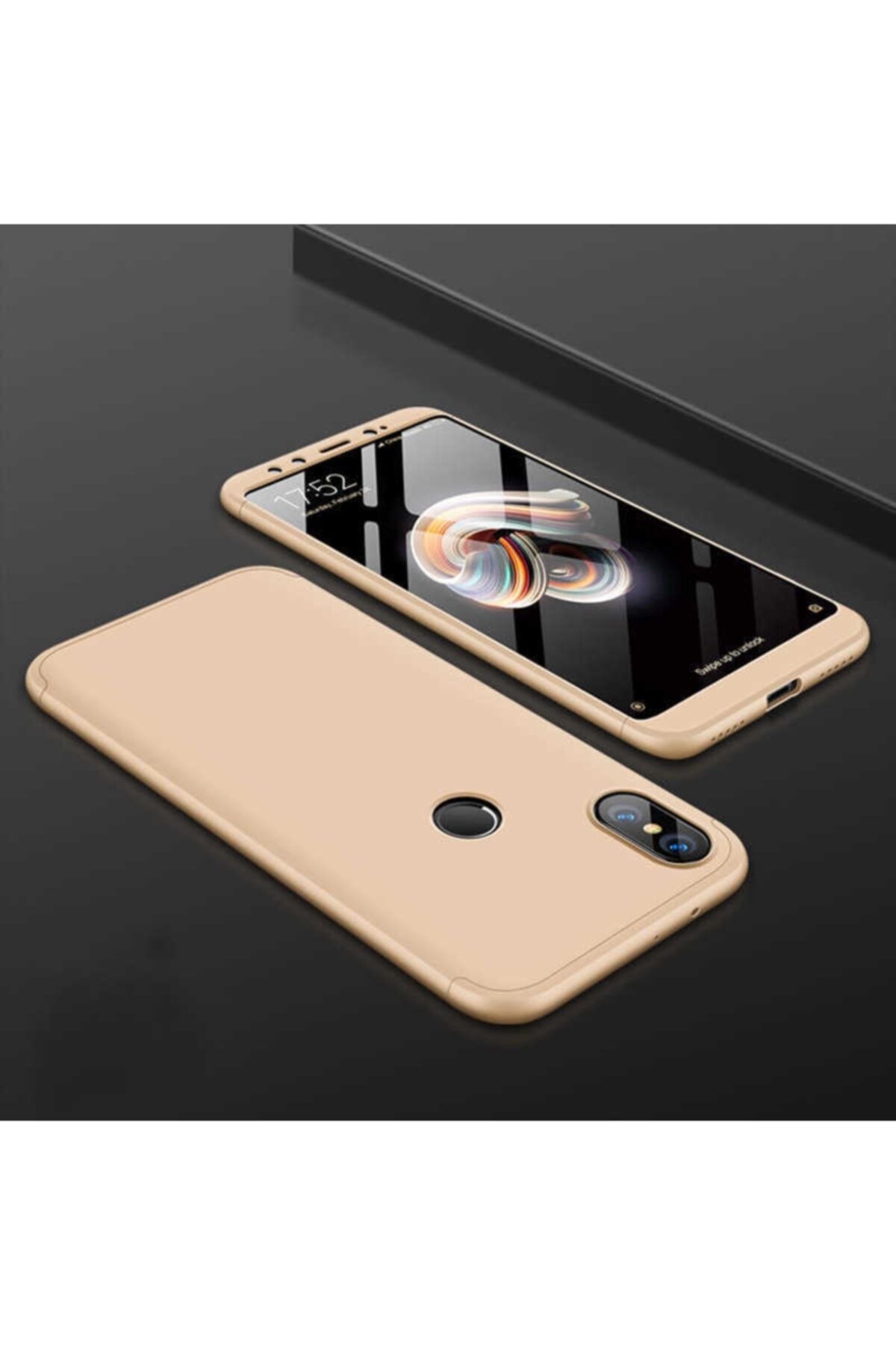 Nezih Case Xiaomi Mi 8 Uyumlu Sert Silikon Kılıf (MAT GÖRÜNÜM ULTRA İNCE) Gold