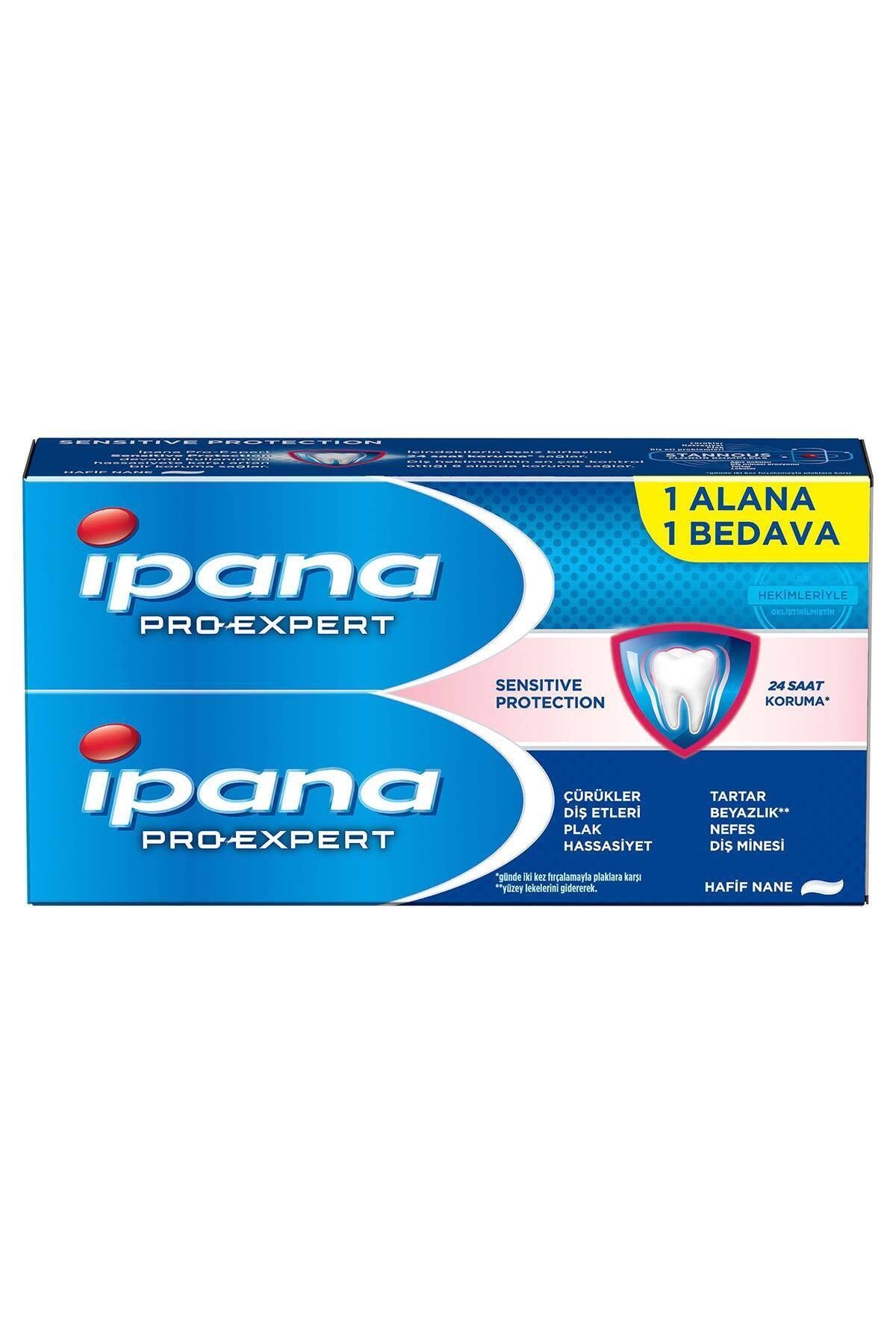 İpana Ipana Pro-Expert Diş Macunu Hassas Koruma 1 Alana 1 Bedava Paketi (2x65 ml)