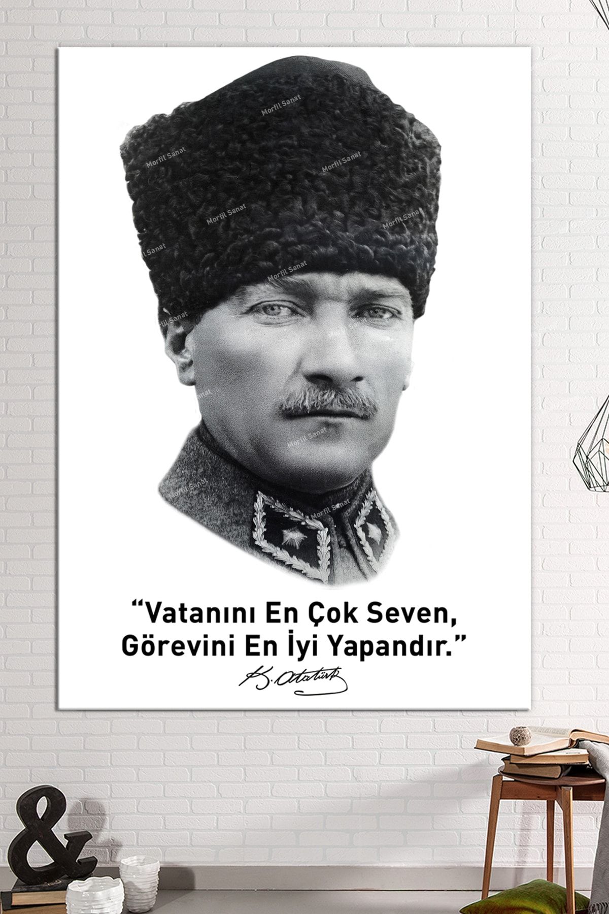 Morfil Sanat Atölyesi Ataürk Makam Panosu Mustafa Kemal Atatürk Makam Tablosu (8 Farklı Ölçü)