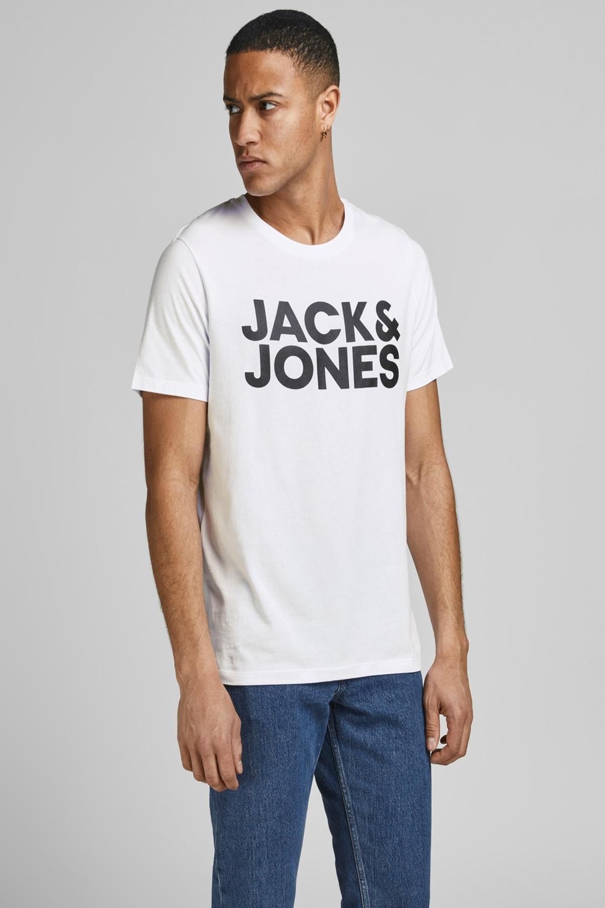 Jack & Jones Jack&jones 12151955 Kısa Kol Jack&jones Yazılı