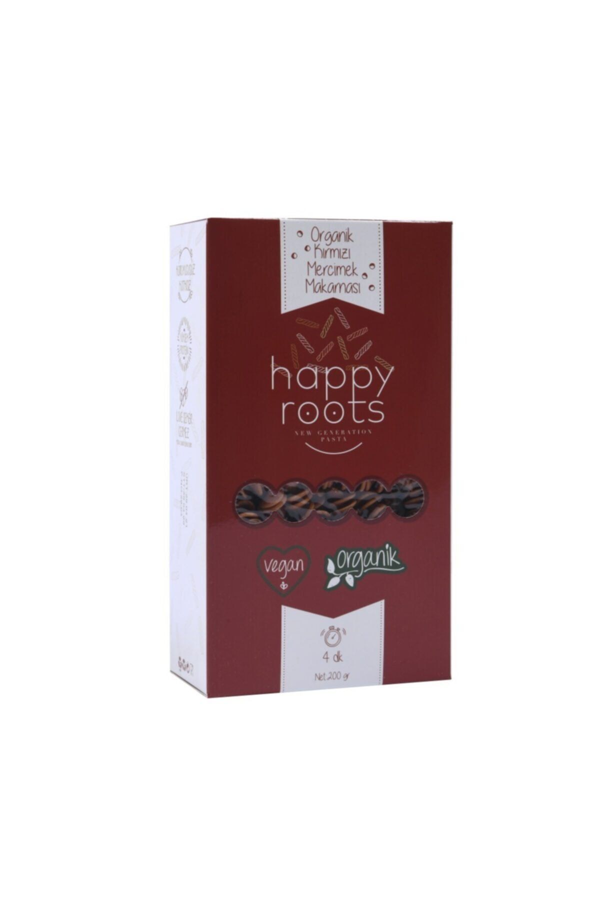 Happy Roots Organik Kırmızı Mercimek Makarnası, Burgu