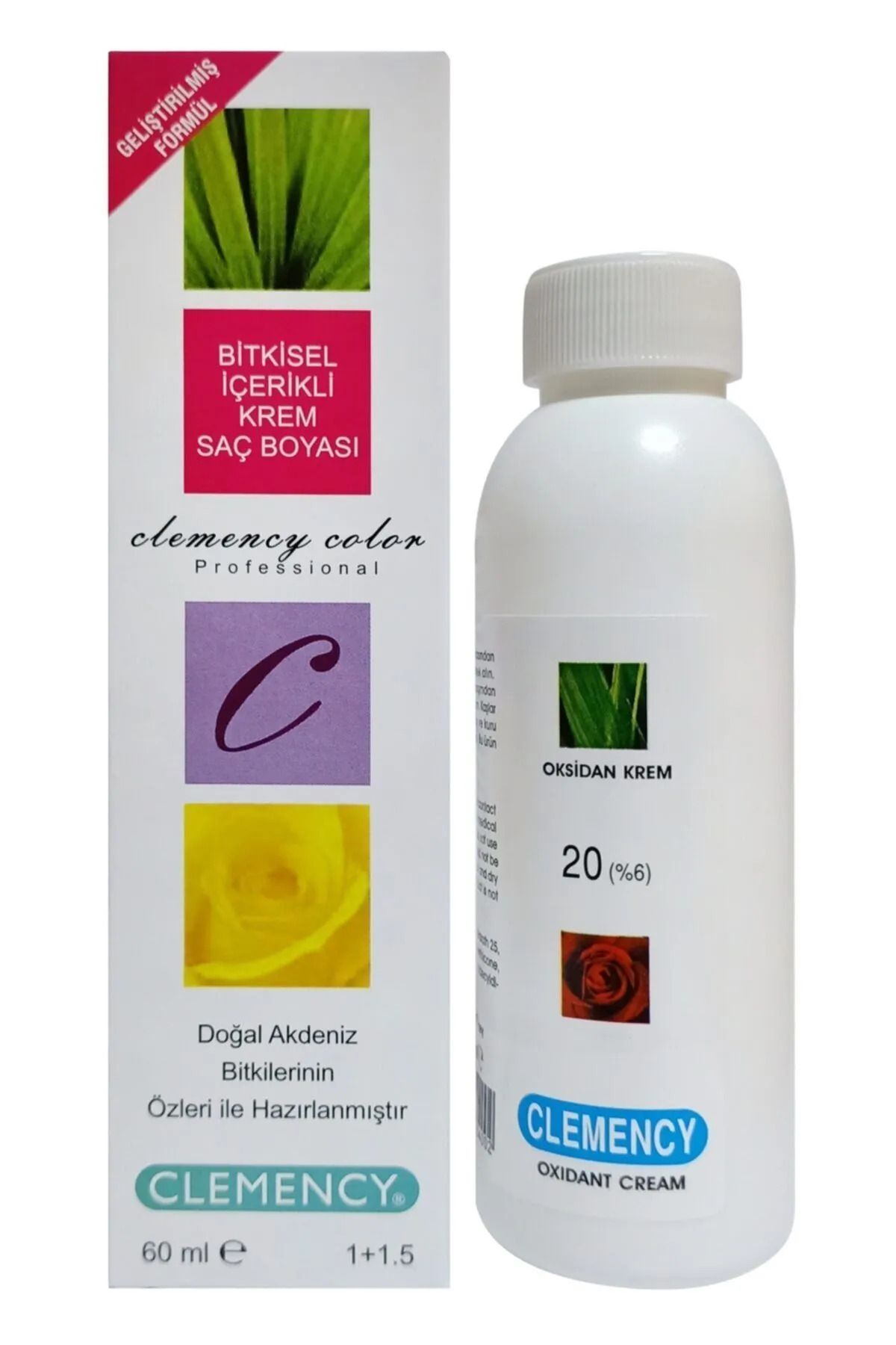 Clemency Color 7.1 Küllü Kumral Bitkisel Içerikli Saç Boyası 60 ml %6 20 Volume Oksidan 90 ml