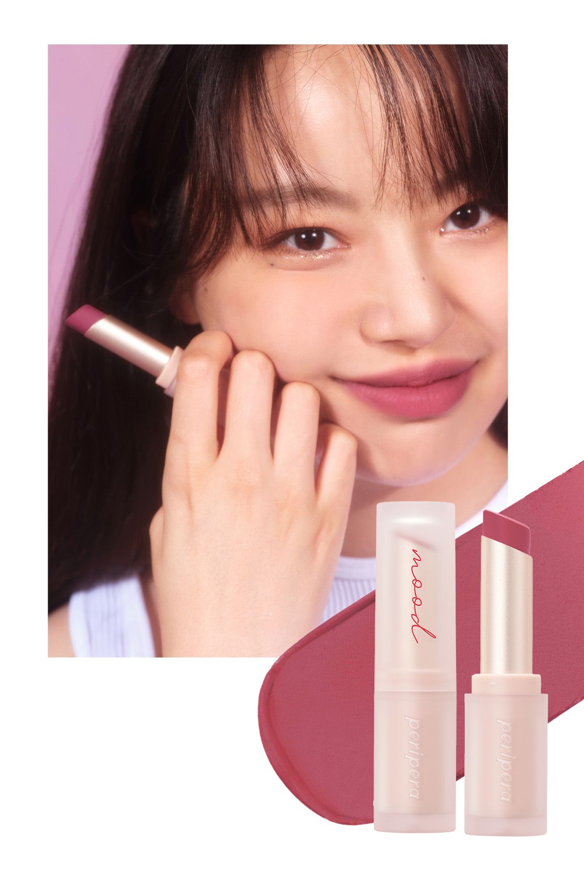 PERIPERA Mat Bitişli ve Uzun Süre Kalıcı Stick Ruj PERIPERA Ink Mood Matte Stick (06 Mauve-Holic)