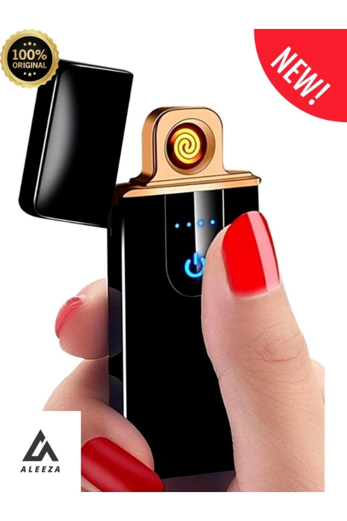 Aleeza Parmak Izli Dokunmatik Usb Şarjlı Çakmak