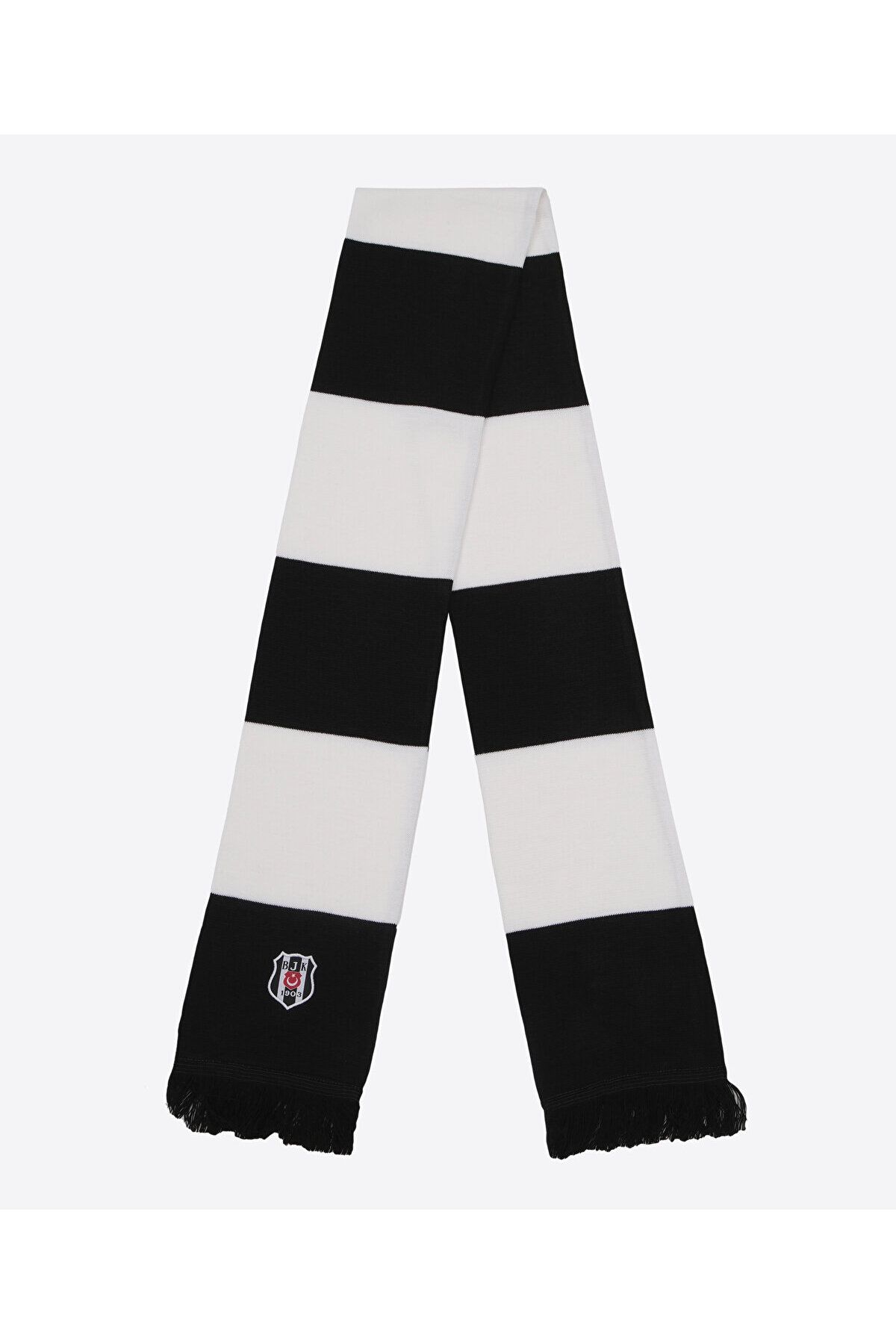 Beşiktaş Beşiktaş Siyah-beyaz Triko Atkı 24k
