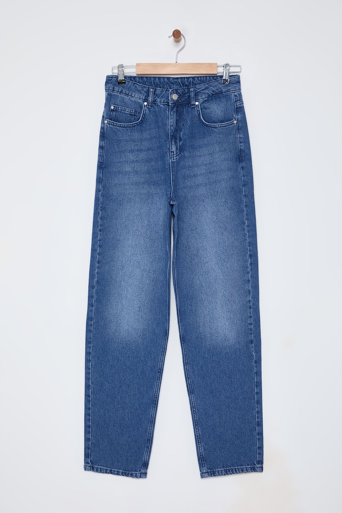 TRENDYOL MAN Mavi %100 Pamuk Baggy Fit  Jeans TMNAW25JE00011