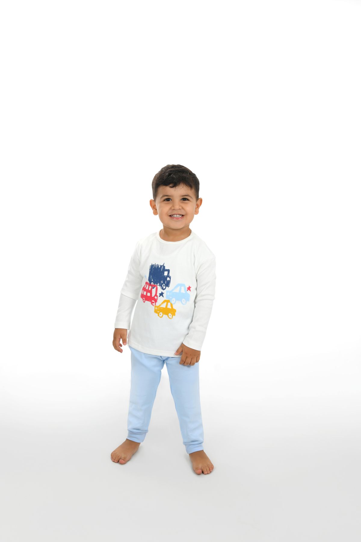 Messido Çocuk Pijama 1-5 Yaş Araba Desen