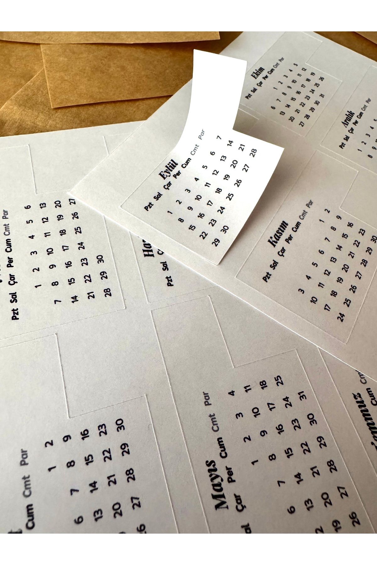 June Journal JJ02114 2025 Aylık Takvim Çıkartması Seti  ( Bullet Journal Ve Ajandalar İçin İdealdir)