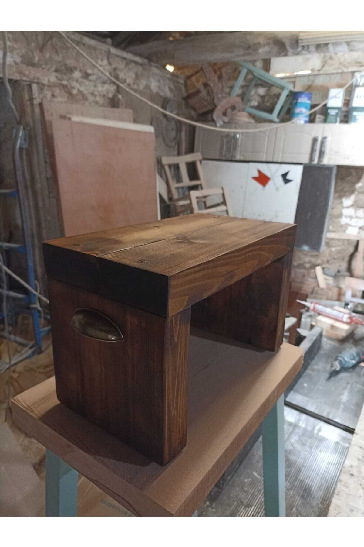 KAYAHAN DESIGN Masif Ahşap Basamak/tabure