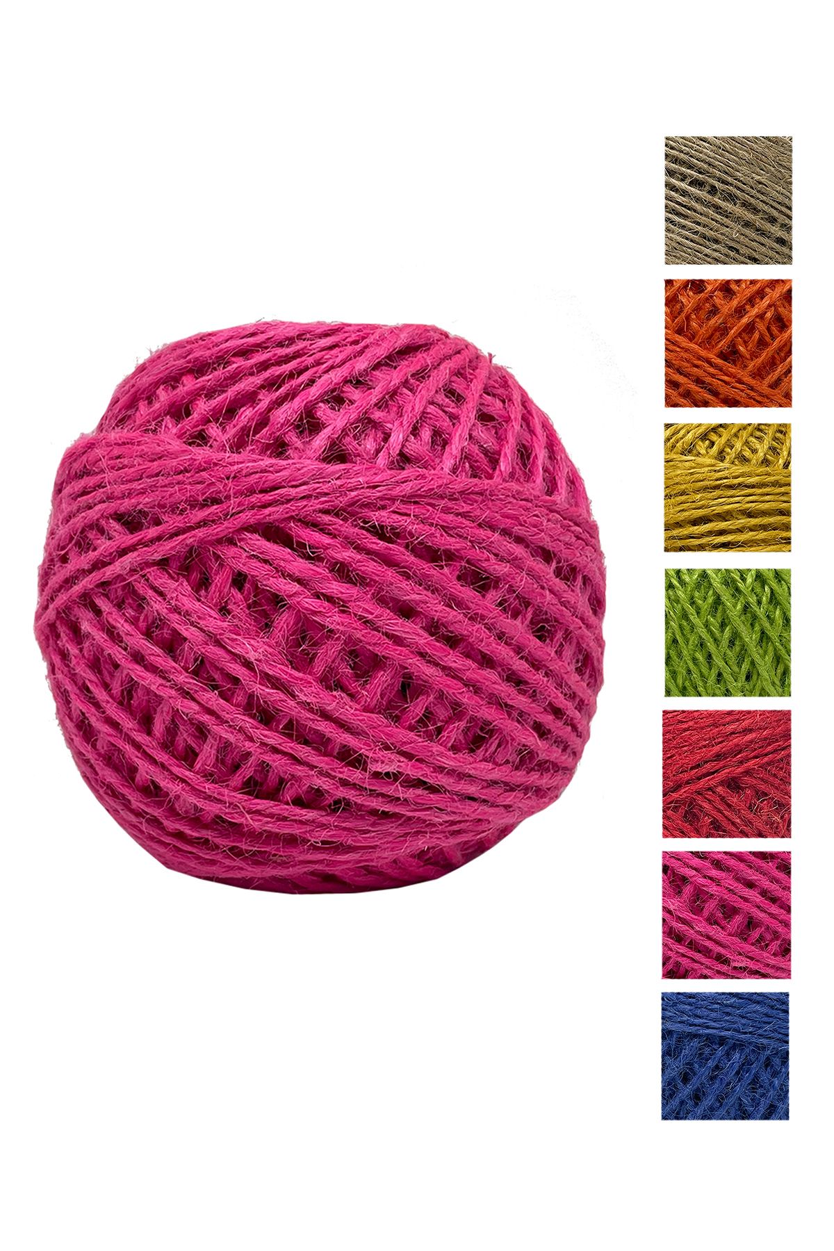 vollen yarn Jüt İpi, Hasır Ipi, Çuval Ipi, Kırnap Ipi, Süsleme Ipi Kendir Ipi 100 Gr 100 metre