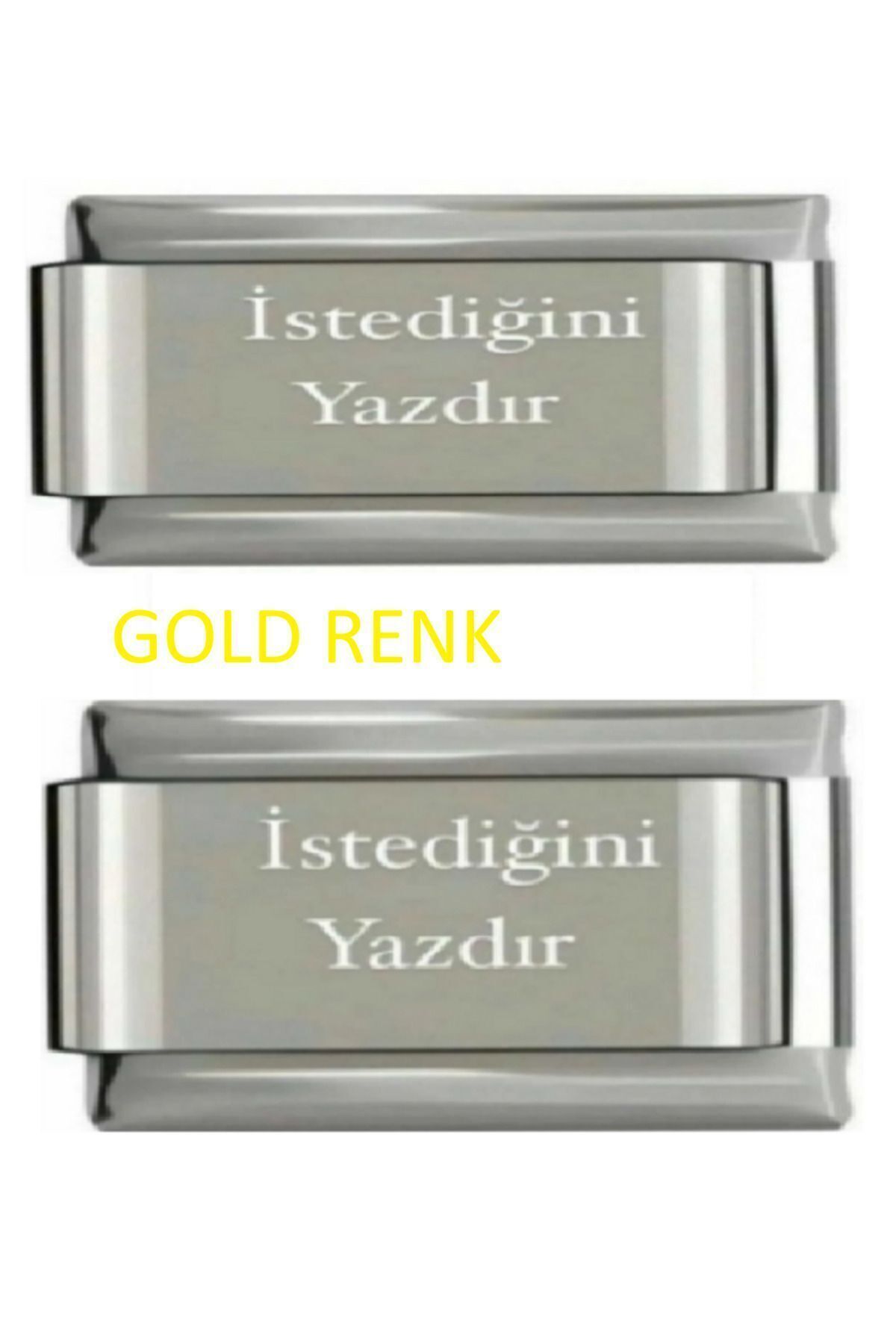 Feride Nomimation Isim Charm Gold Baş Harf Charm Tarih Charm Isminizi Yazdırın 2 Adet Fmaccesories