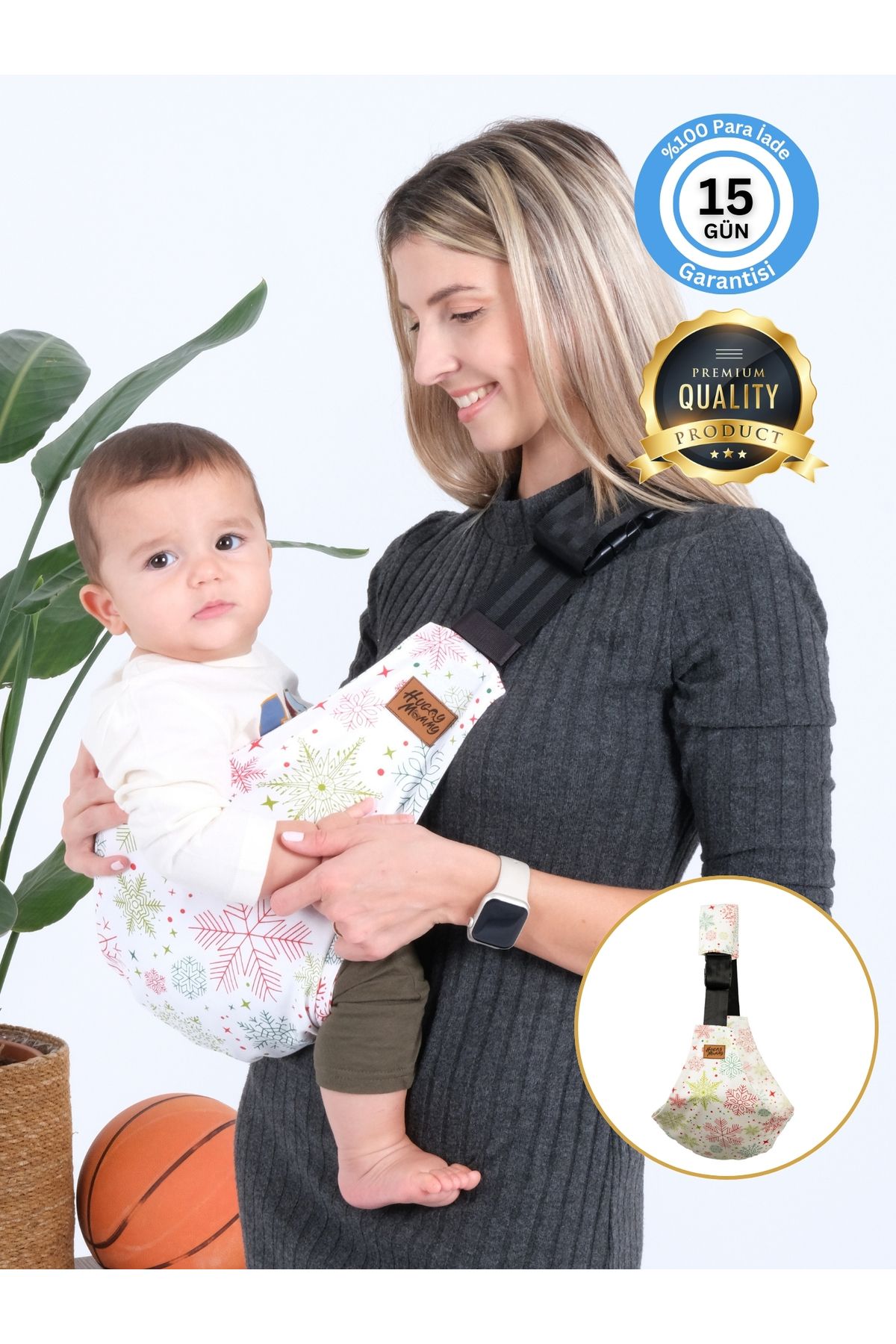 Huggy Mommy Ergonomik Çocuk Taşıma Çantası Bebek Taşıyıcı Sling Ana Kucağı Kanguru Hafif Pratik Puset