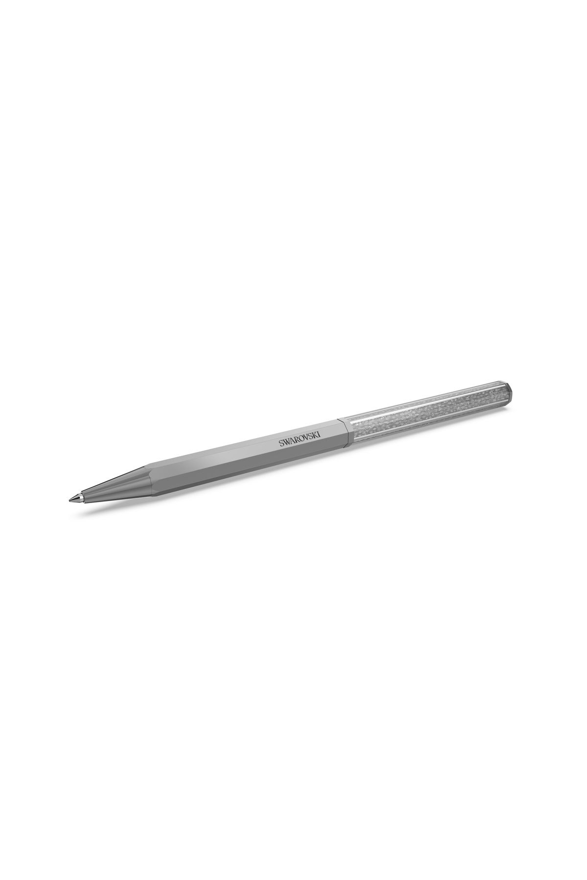 Swarovski Crystalline Tükenmez Kalem, Sekizgen Şekil, Gri, Grafit Kaplama