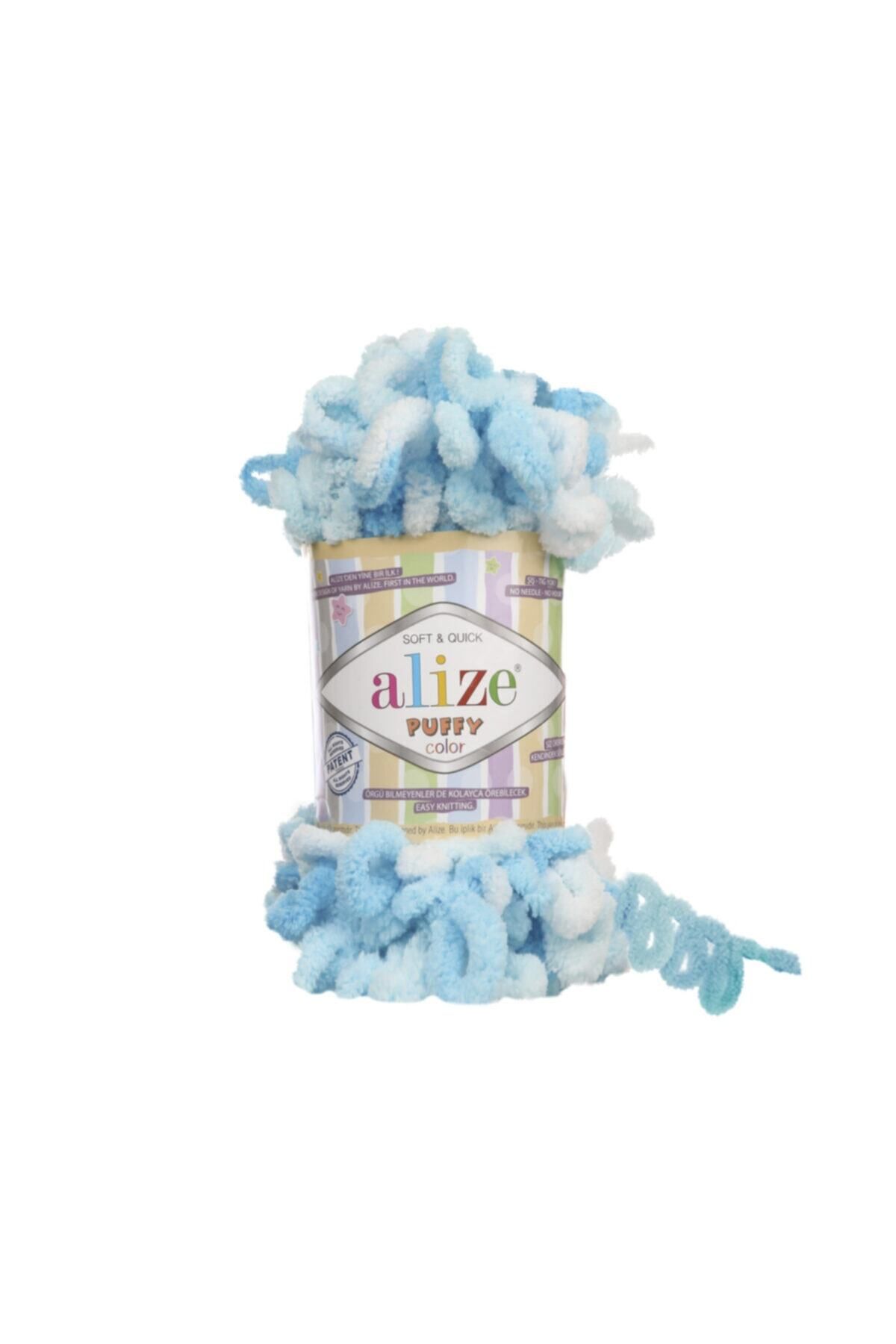 Alize Puffy Color 100gr Ebruli Kadife El Örgü Ipi Ipliği Yünü 5924 1 Adet