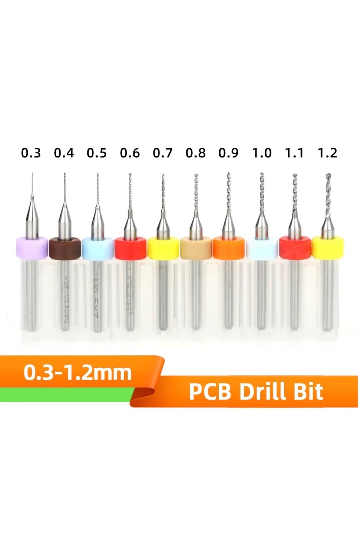 BGA 10 Adet Mikro Matkap Ucu Seti PCB Baskı Devre Kartı Tungsten Karbür Gravür PCB Matkap 0.3 / 1.2mm