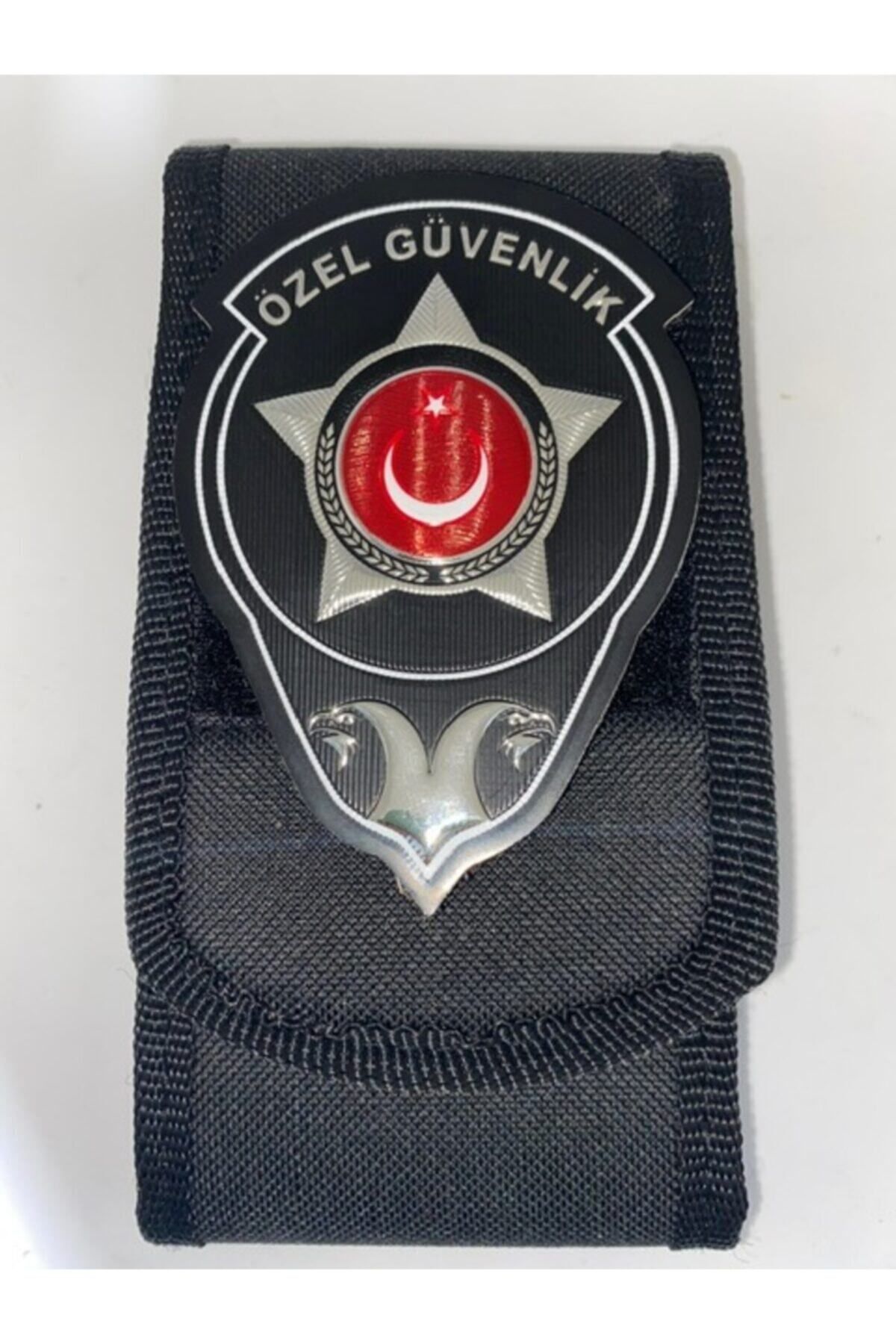 Ö ÖZMERT ASKERİ MALZEME Siyah Telefon Kılıfı Armalı Cırtlı Özel Güvenlik Bele Takılabilir Tip