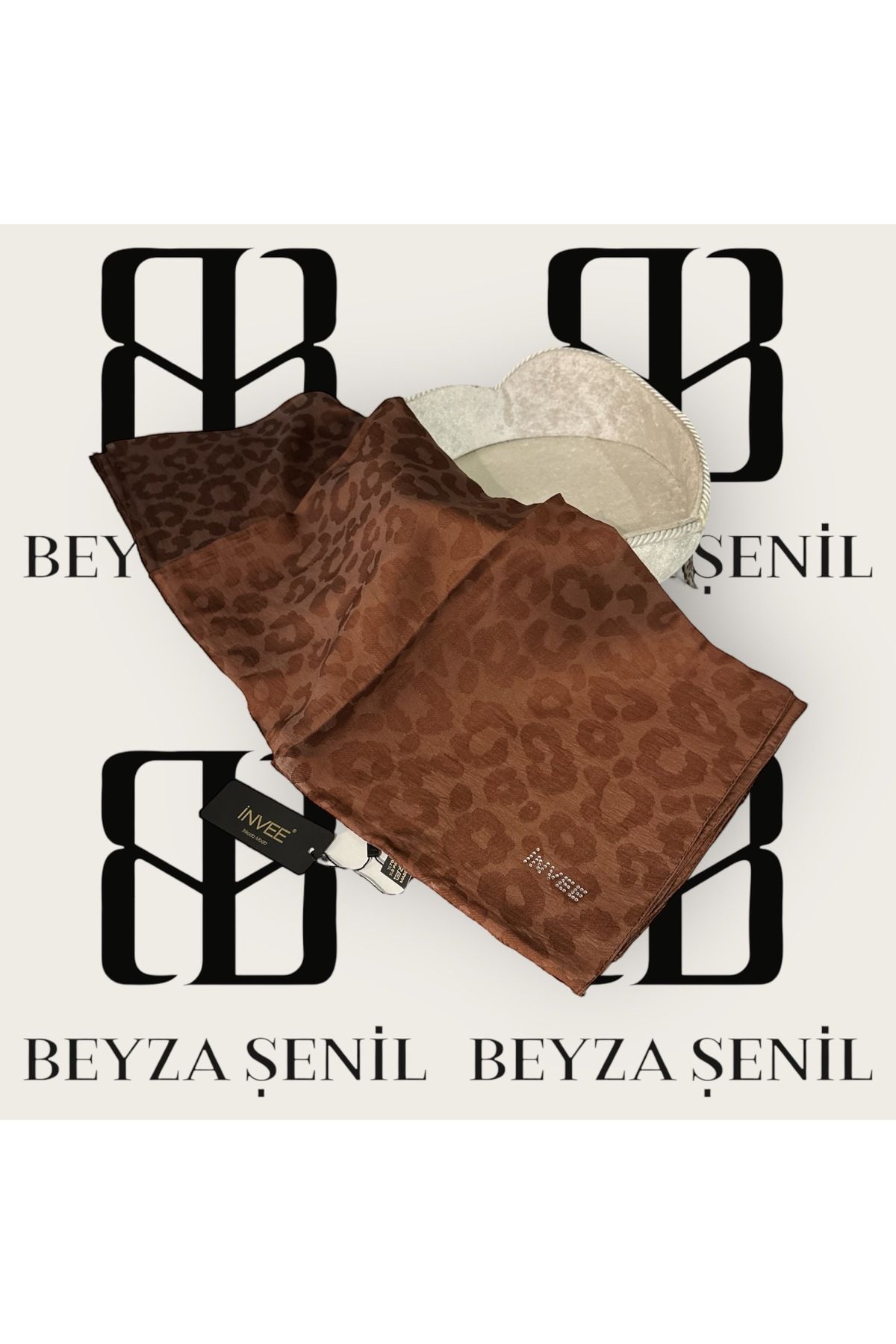 Invee İNVEE 1329 Kahve Leopar Şal