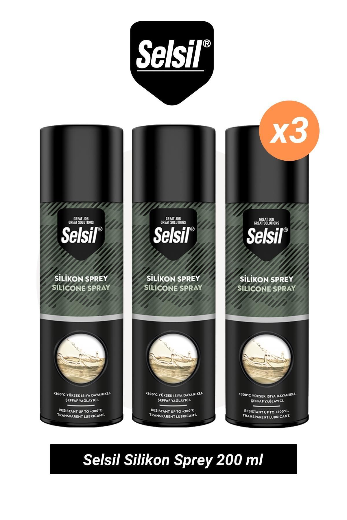 Selsil Silikon Sprey 200ml x 3 Adet