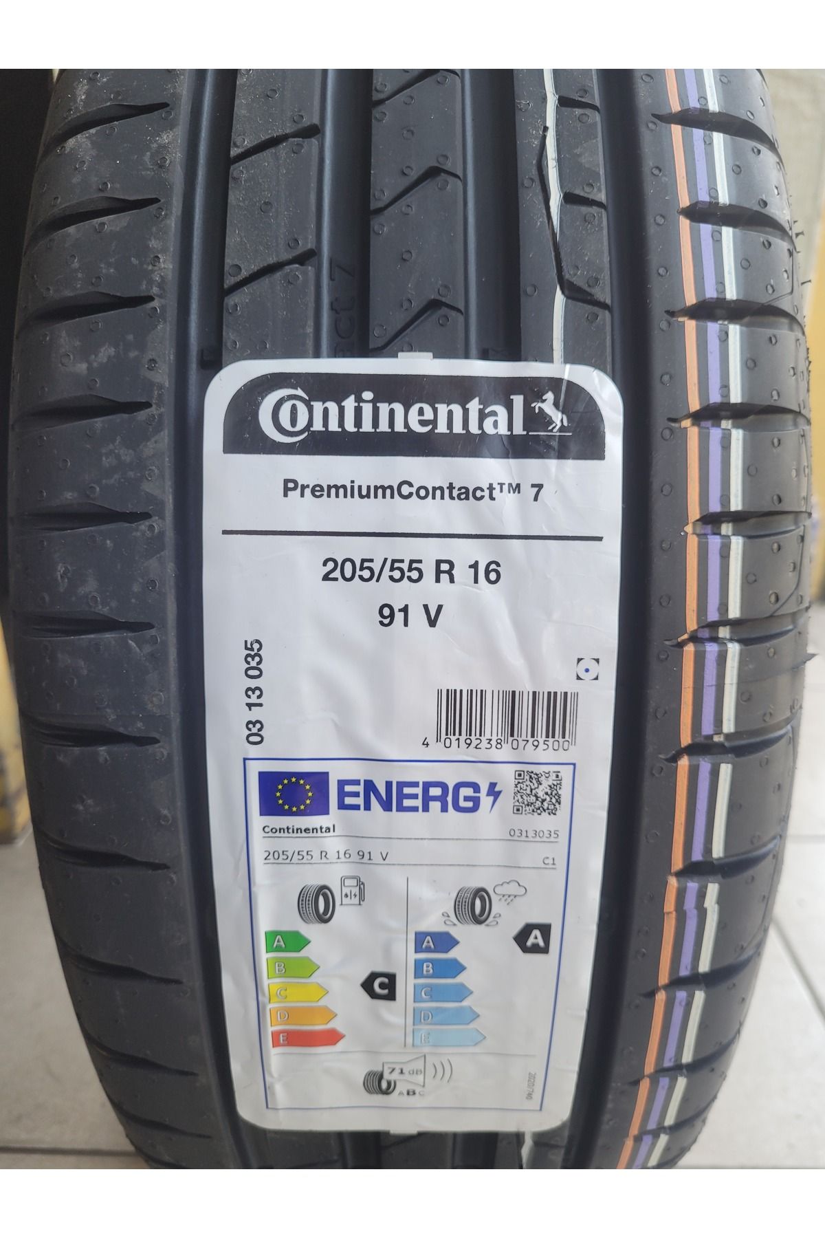 Continental 205/55r16 Premium Contact7 91v Set Olarak (4ADET) A Yol Tutuş 2024 Üretim*