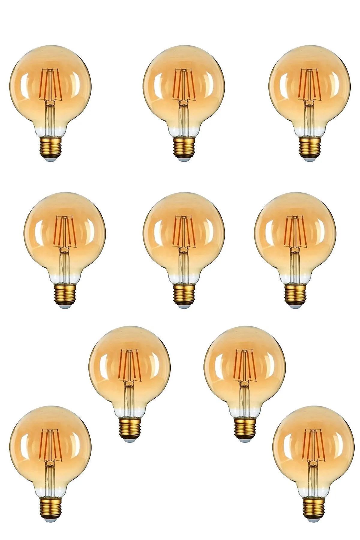 LED LAMP G95 4W 220V E27 Rustik LED Ampul G95-4 10'lu Paket